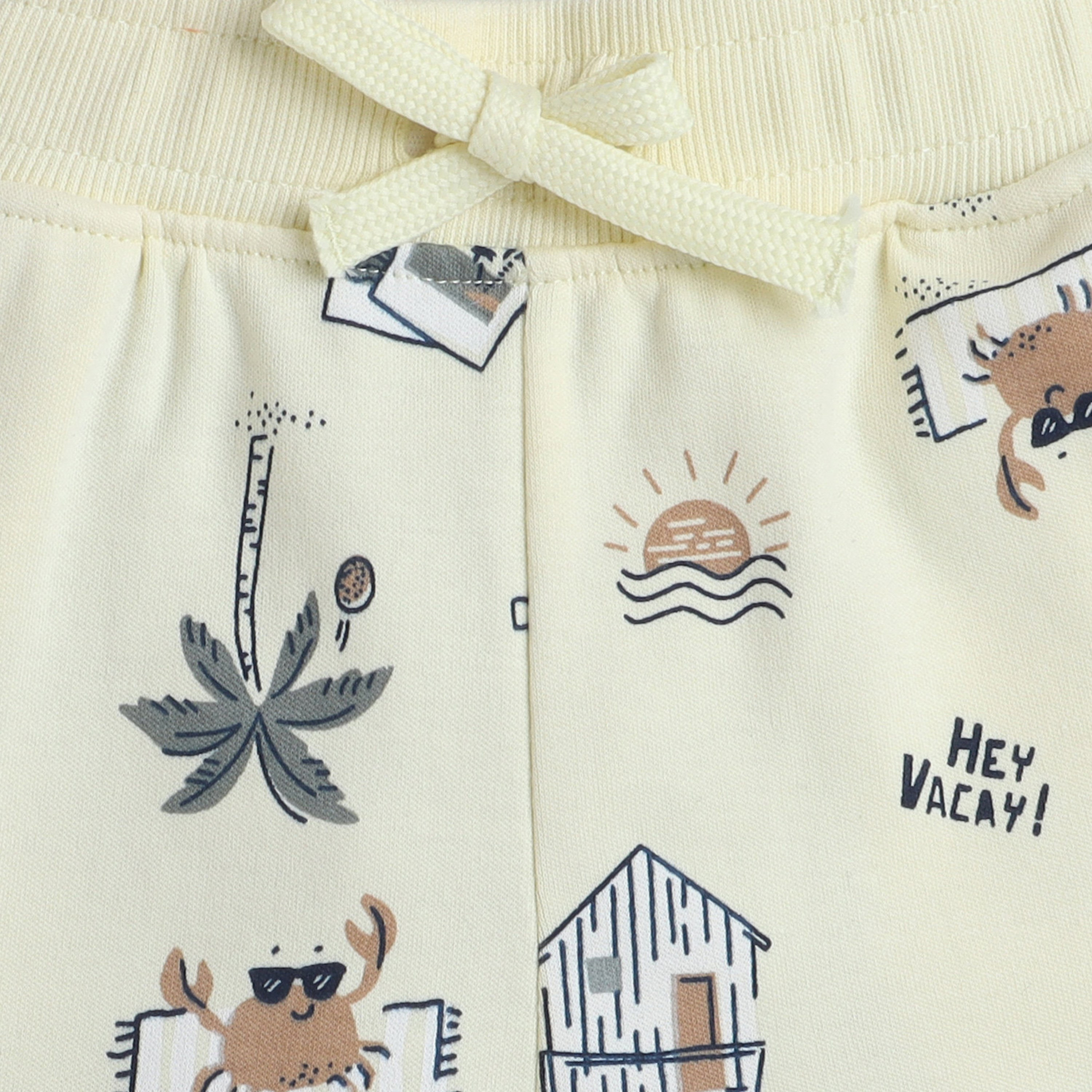 Victor and Jane Printed T-Shirt and Shorts Set - Beige-baby-boys-clothing-setsandcoords-image-2