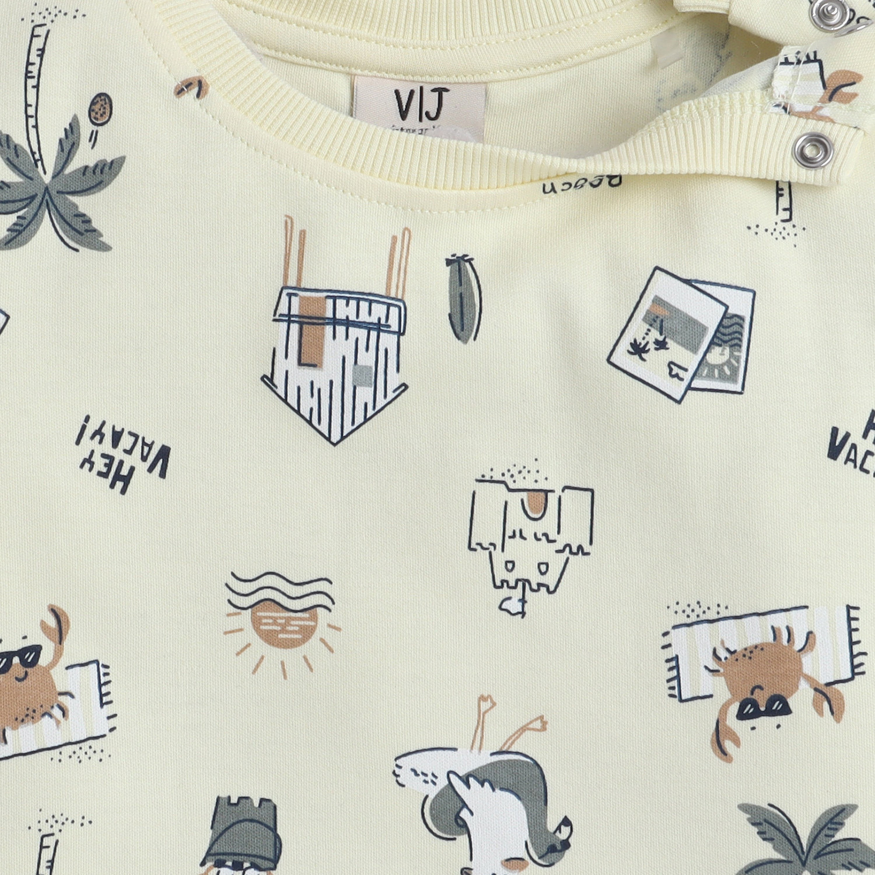 Victor and Jane Printed T-Shirt and Shorts Set - Beige-baby-boys-clothing-setsandcoords-image-4