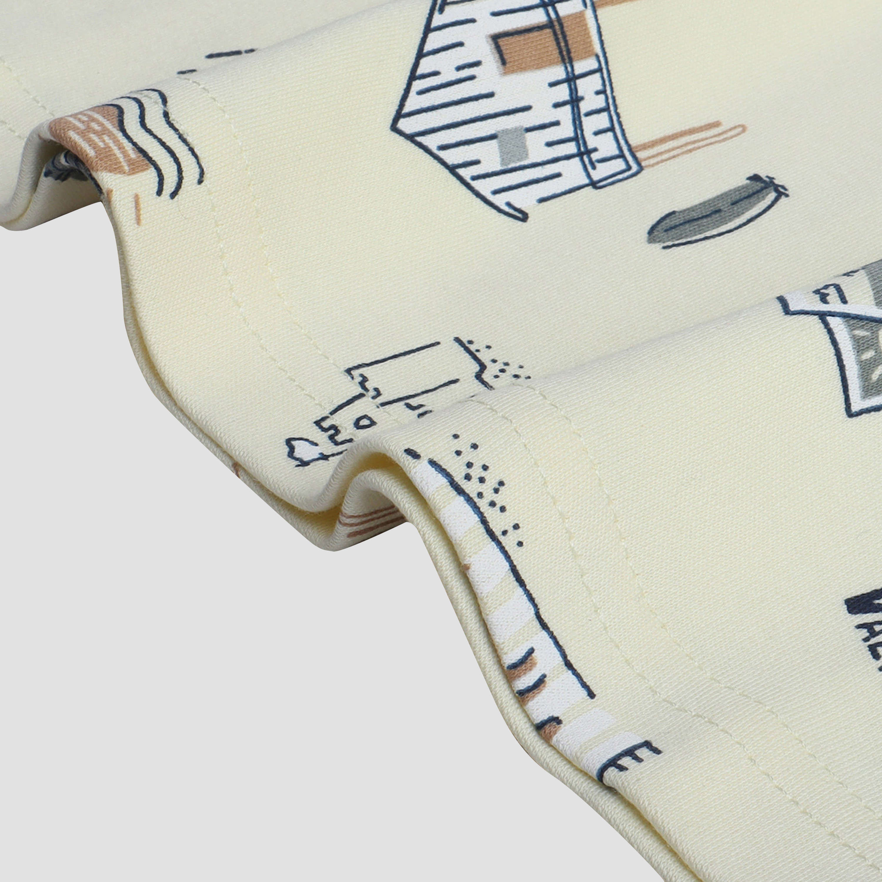 Victor and Jane Printed T-Shirt and Shorts Set - Beige-baby-boys-clothing-setsandcoords-image-5