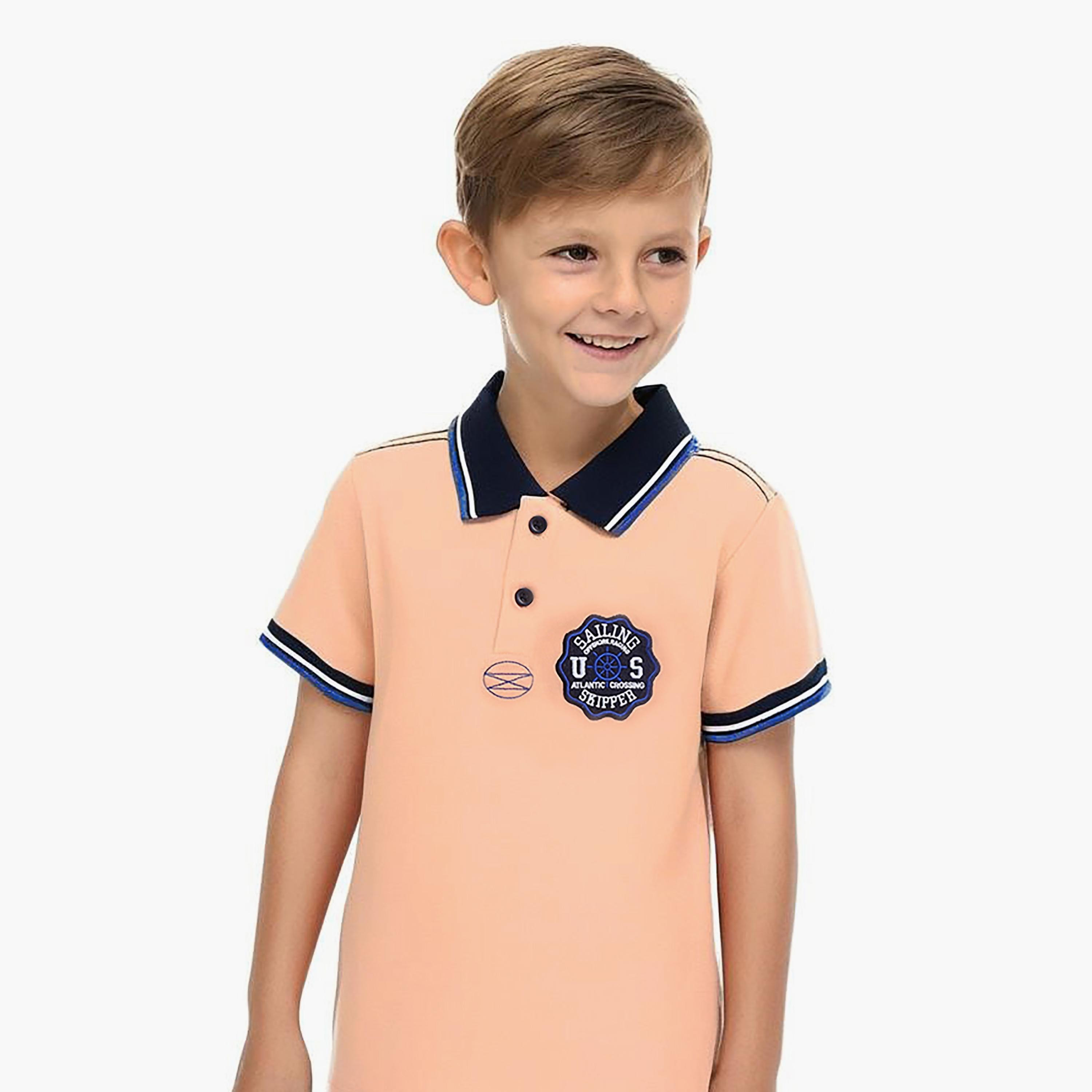 Victor and Jane Solid Short Sleeves Polo T-Shirt-boys-clothing-tshirtsandpolos-image-2