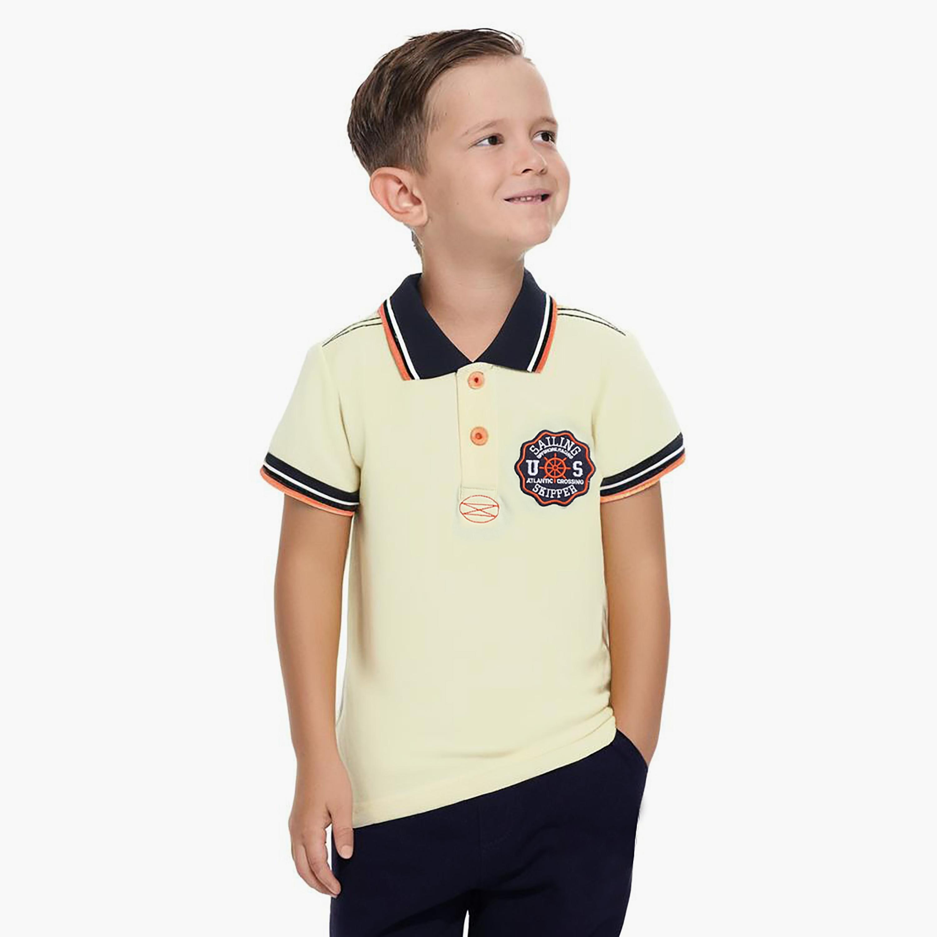 Victor and Jane Solid Short Sleeves Polo T-Shirt-boys-clothing-tshirtsandpolos-image-1
