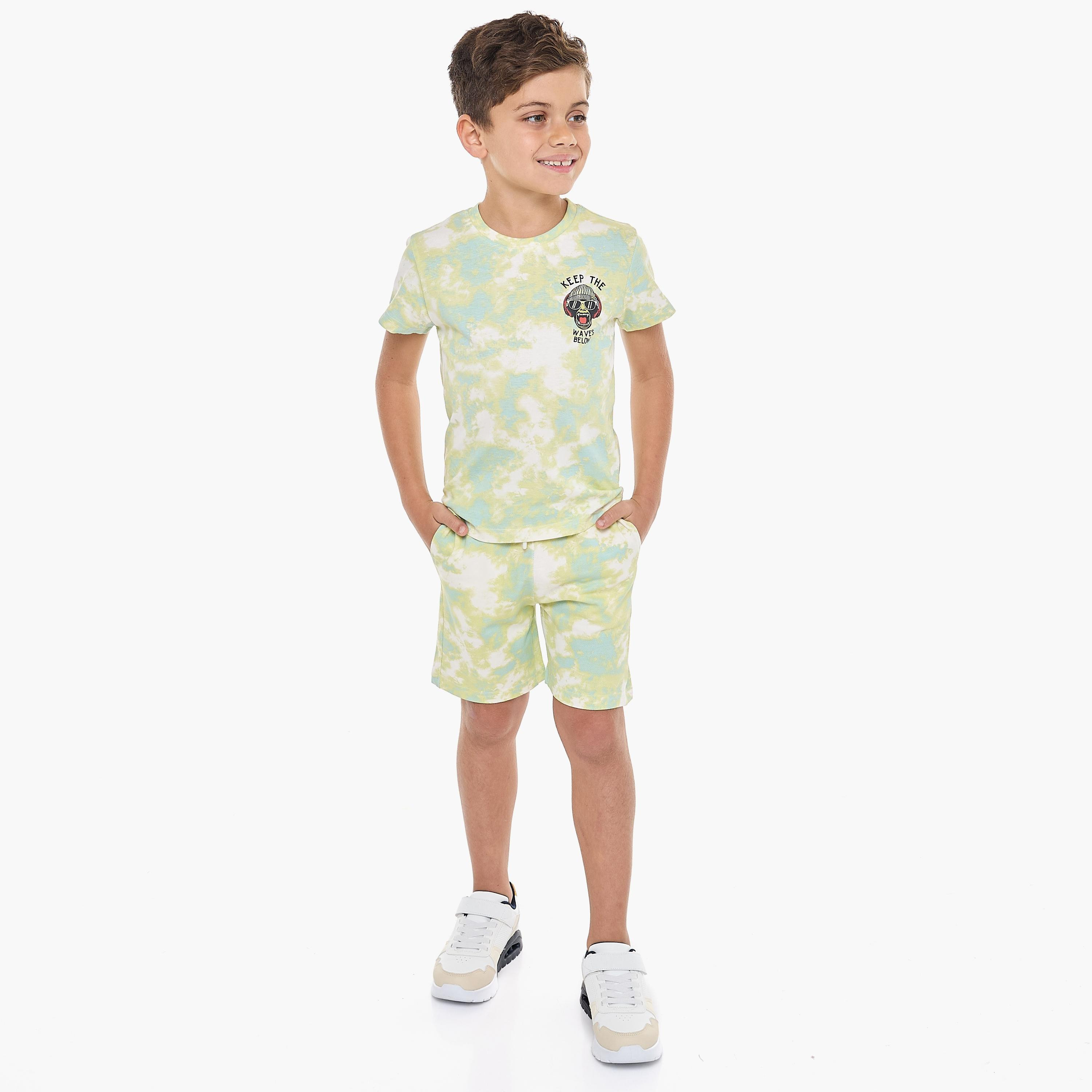 Victor and Jane 2-Piece Printed Short Sleeves T-Shirt with Shorts-boys-clothing-setsandcoords-image-1