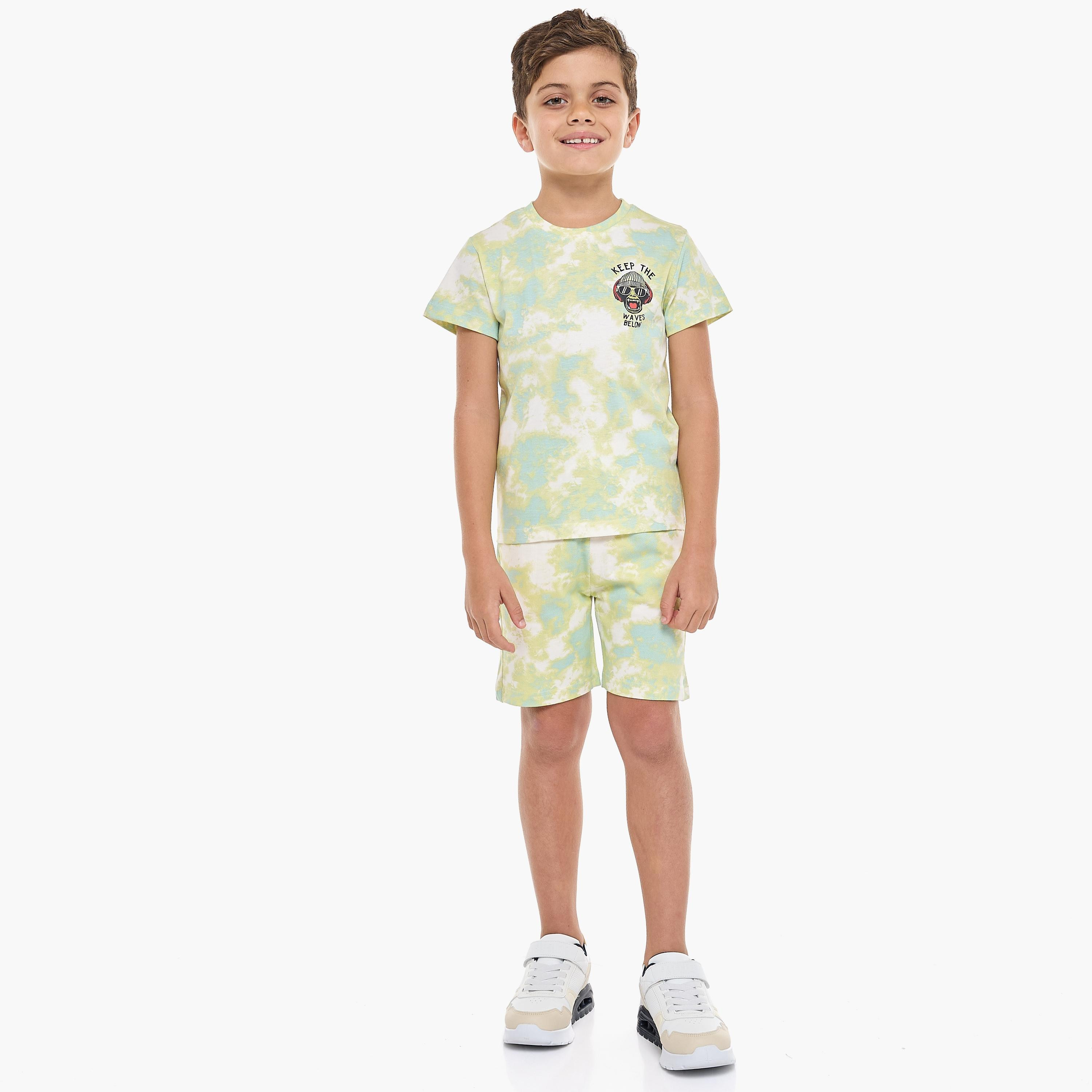 Victor and Jane 2-Piece Printed Short Sleeves T-Shirt with Shorts-boys-clothing-setsandcoords-image-6