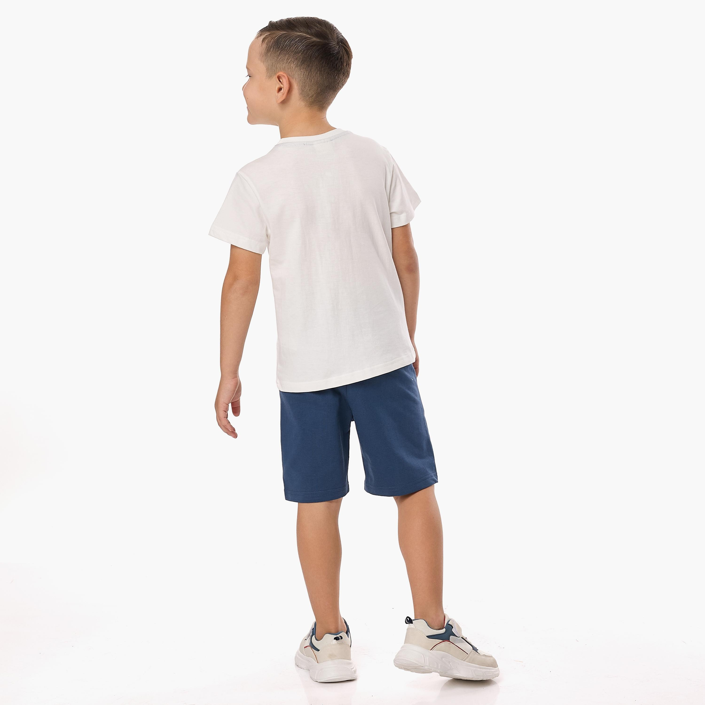 Victor and Jane 2-Piece Printed Short Sleeves T-Shirt with Shorts-boys-clothing-setsandcoords-image-3