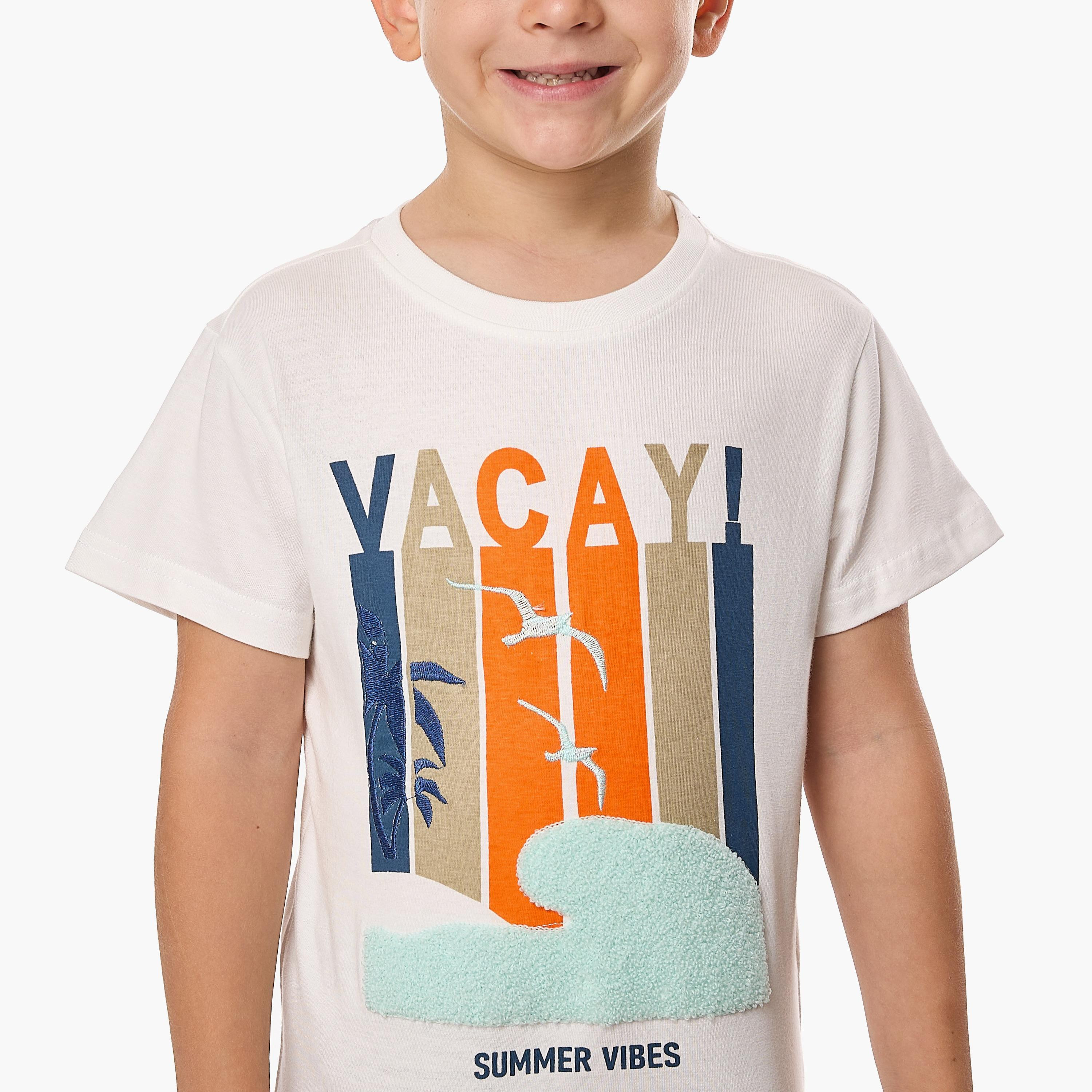 Victor and Jane 2-Piece Printed Short Sleeves T-Shirt with Shorts-boys-clothing-setsandcoords-image-4