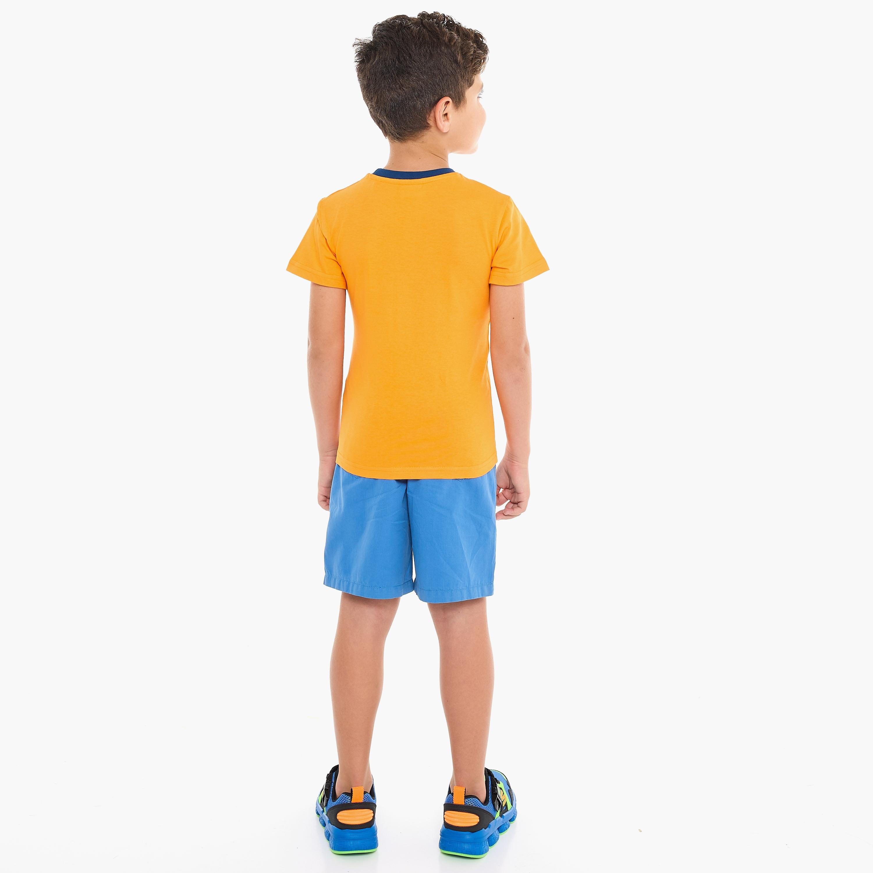 Victor and Jane 2-Piece Printed Short Sleeves T-Shirt with Shorts-baby-boys-clothing-setsandcoords-image-2