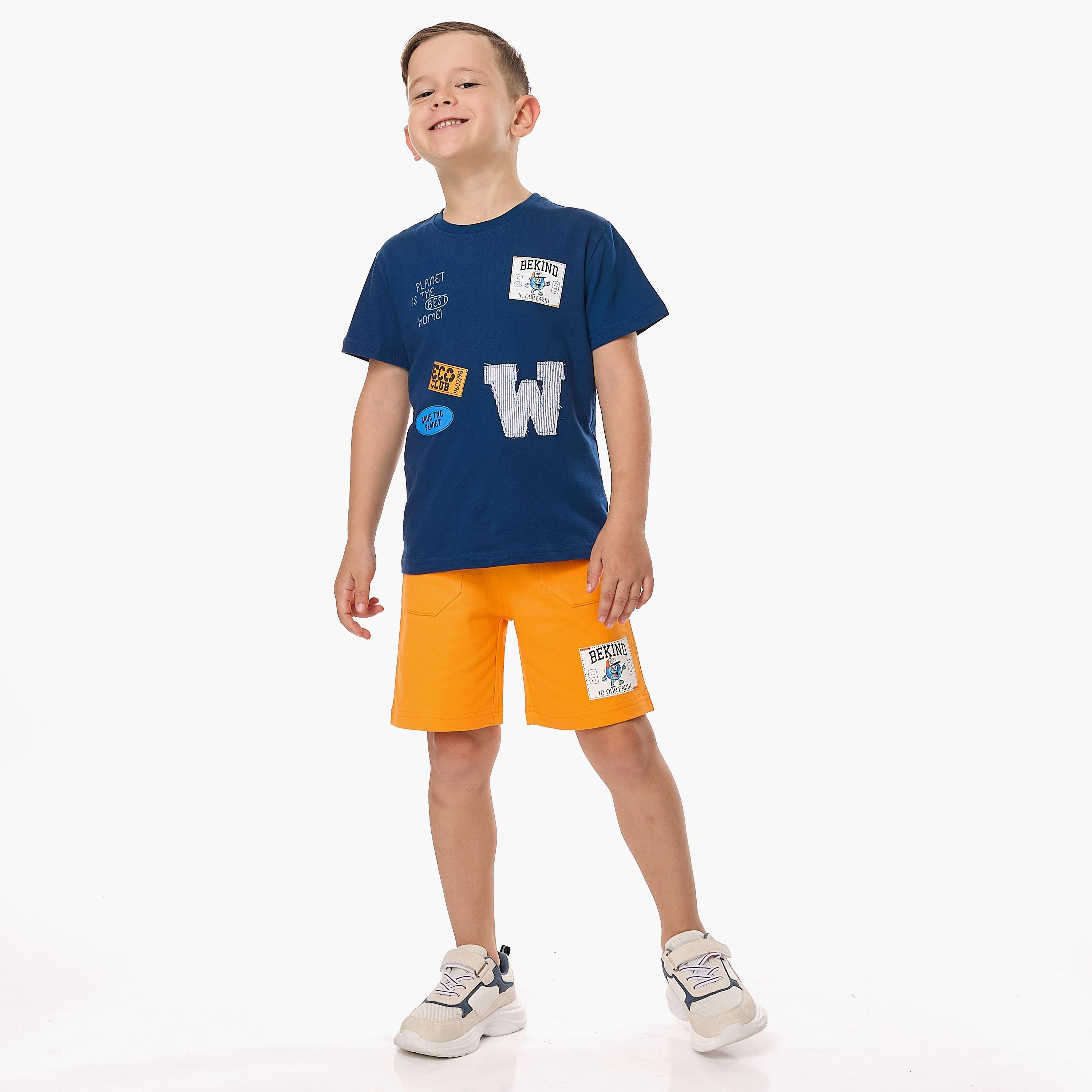 Victor and Jane 2-Piece Printed Short Sleeves T-Shirt with Shorts-baby-boys-clothing-setsandcoords-image-1