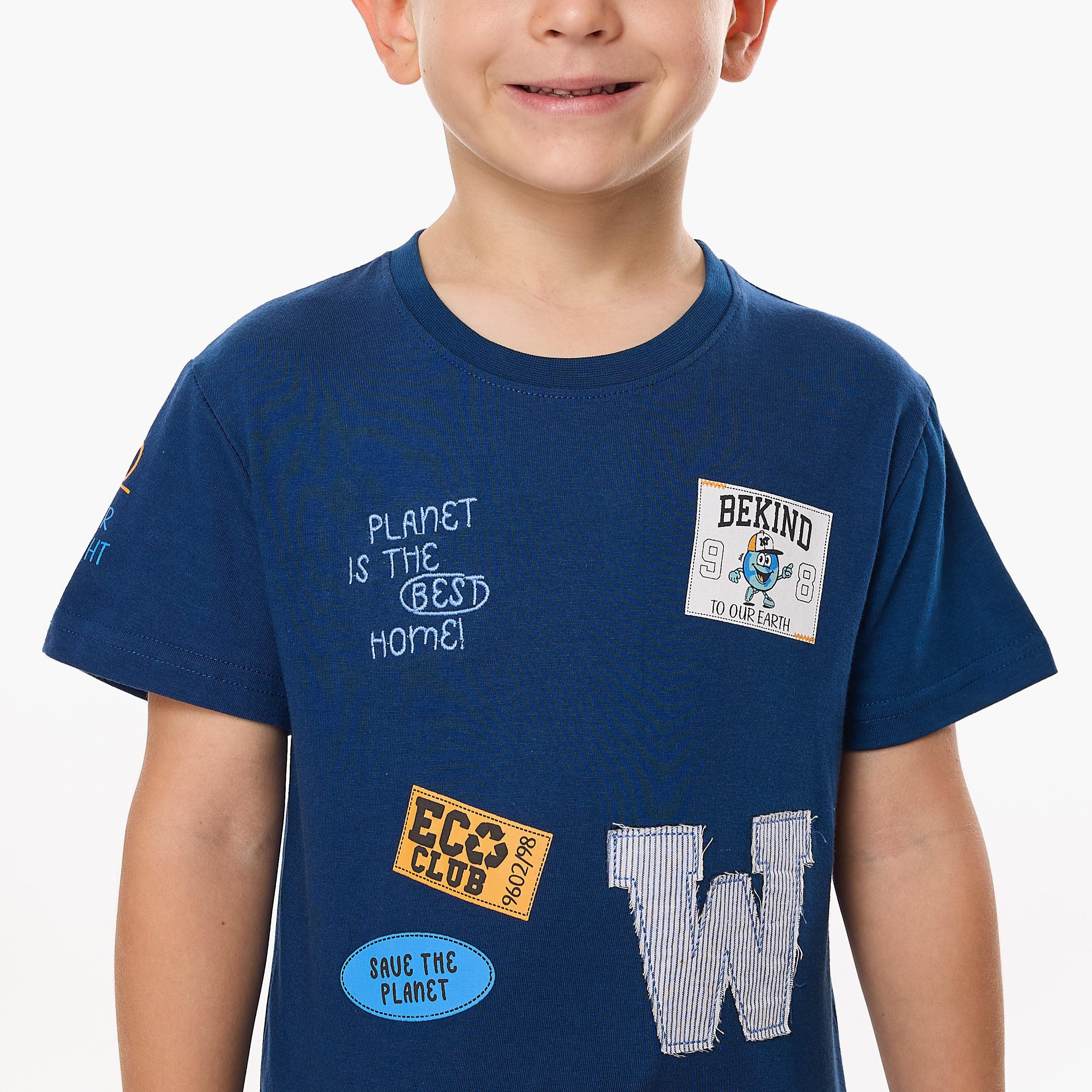 Victor and Jane 2-Piece Printed Short Sleeves T-Shirt with Shorts-baby-boys-clothing-setsandcoords-image-5