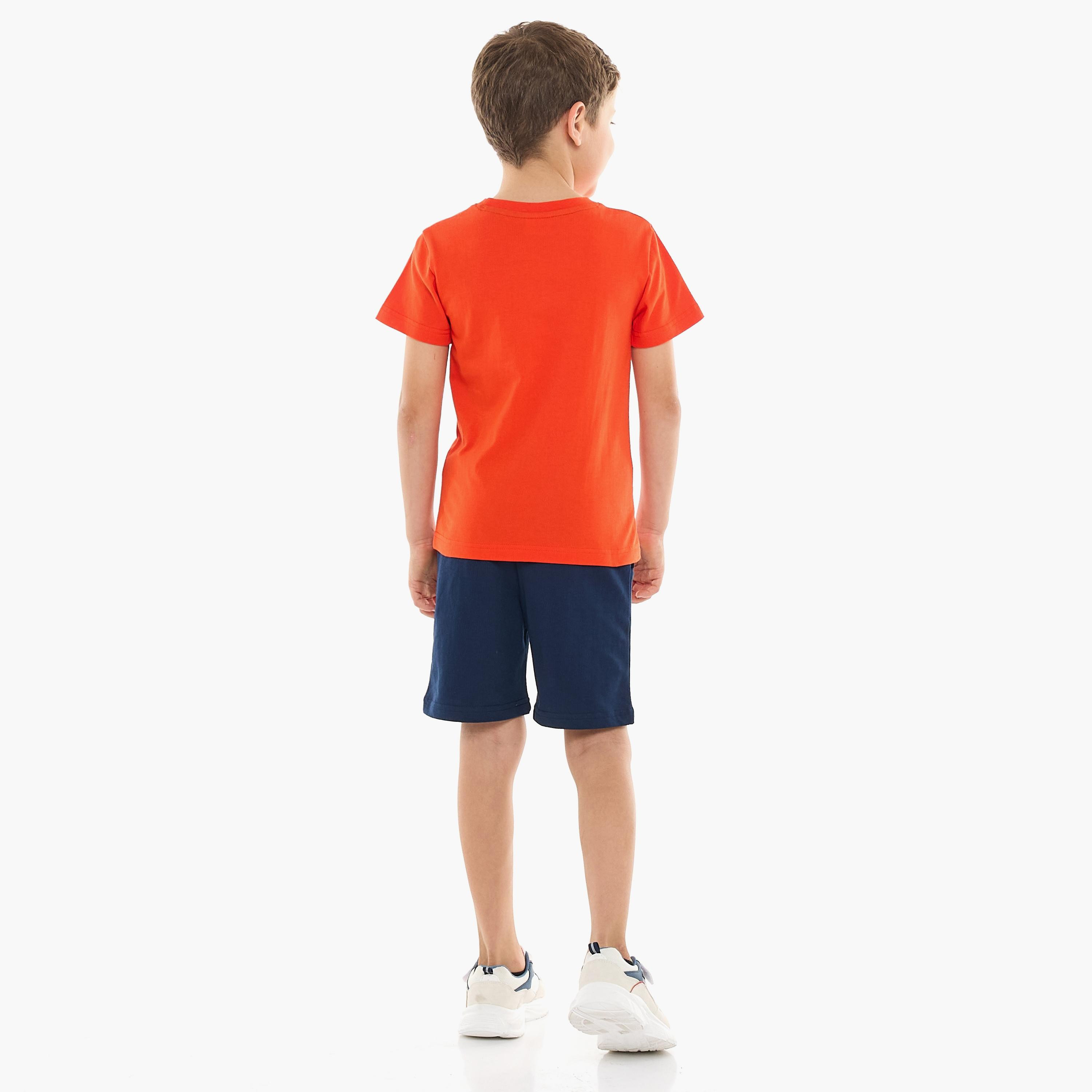 Victor and Jane 2-Piece Printed Short Sleeves T-Shirt with Shorts-baby-boys-clothing-setsandcoords-image-4