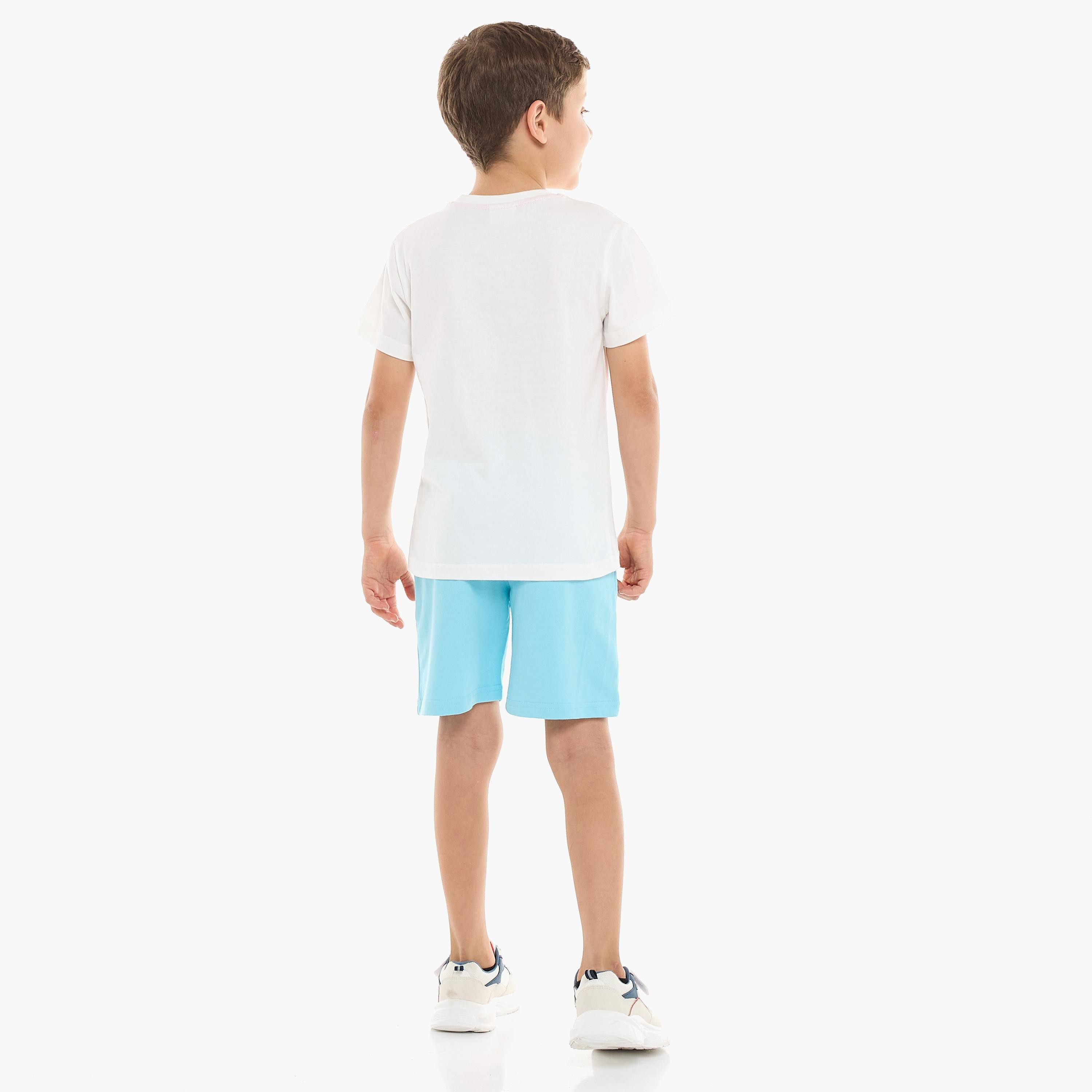Victor and Jane 2-Piece Printed Short Sleeves T-Shirt with Shorts-baby-boys-clothing-setsandcoords-image-4