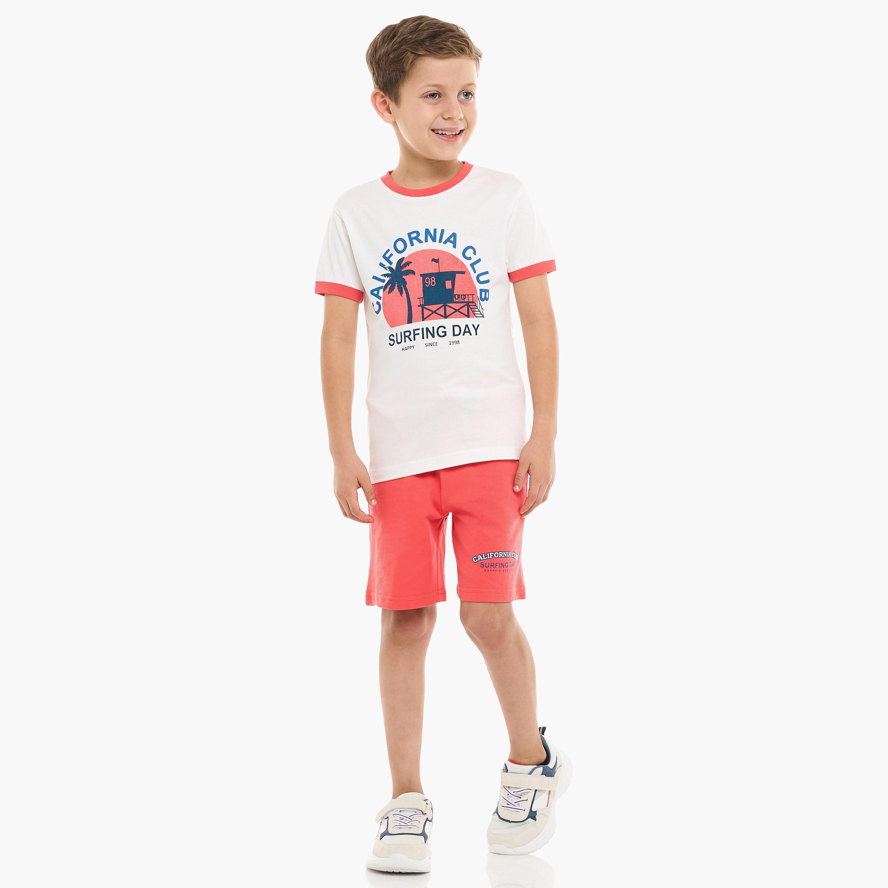 Victor and Jane 2-Piece Printed Short Sleeves T-Shirt with Shorts-baby-boys-clothing-setsandcoords-image-1