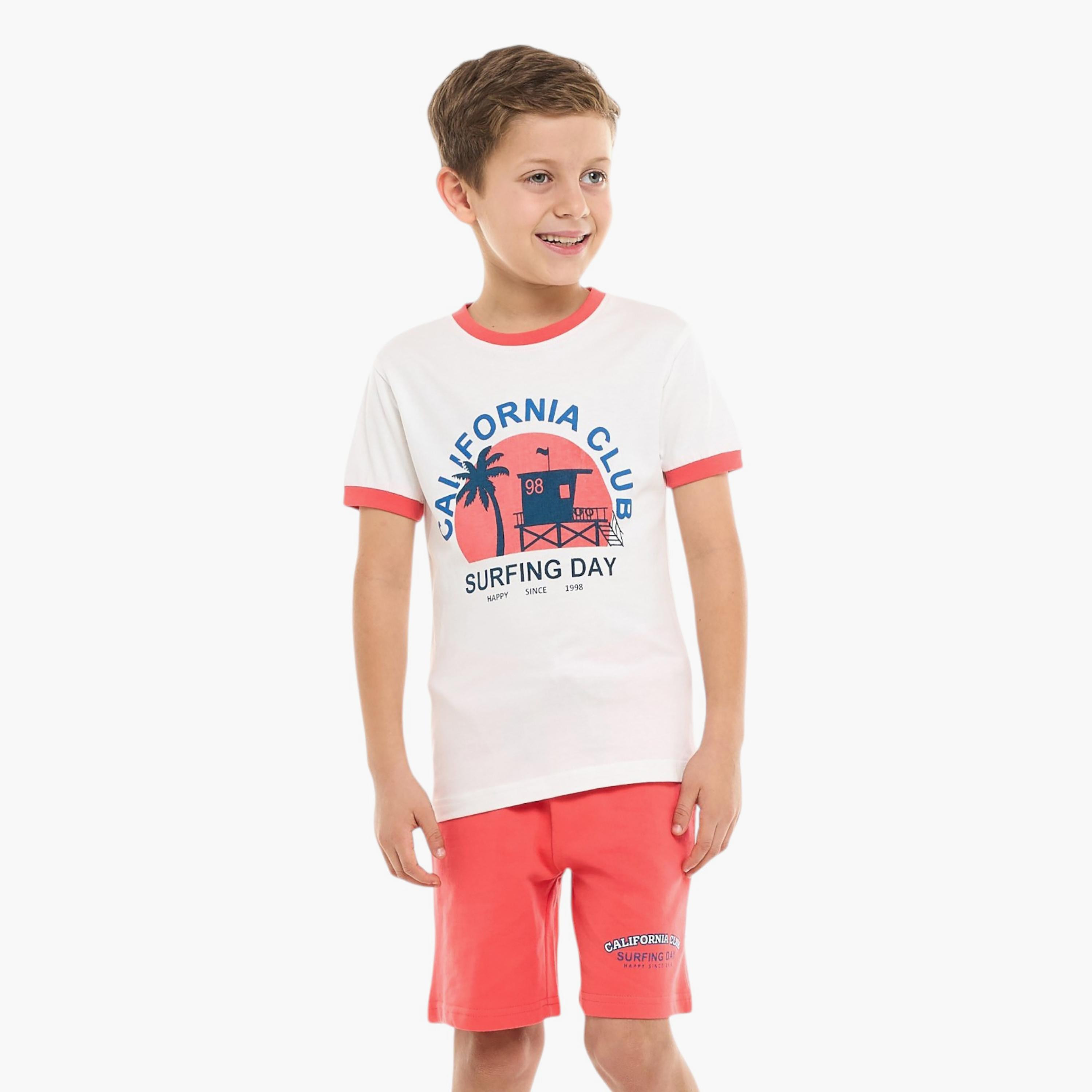 Victor and Jane 2-Piece Printed Short Sleeves T-Shirt with Shorts-baby-boys-clothing-setsandcoords-image-5