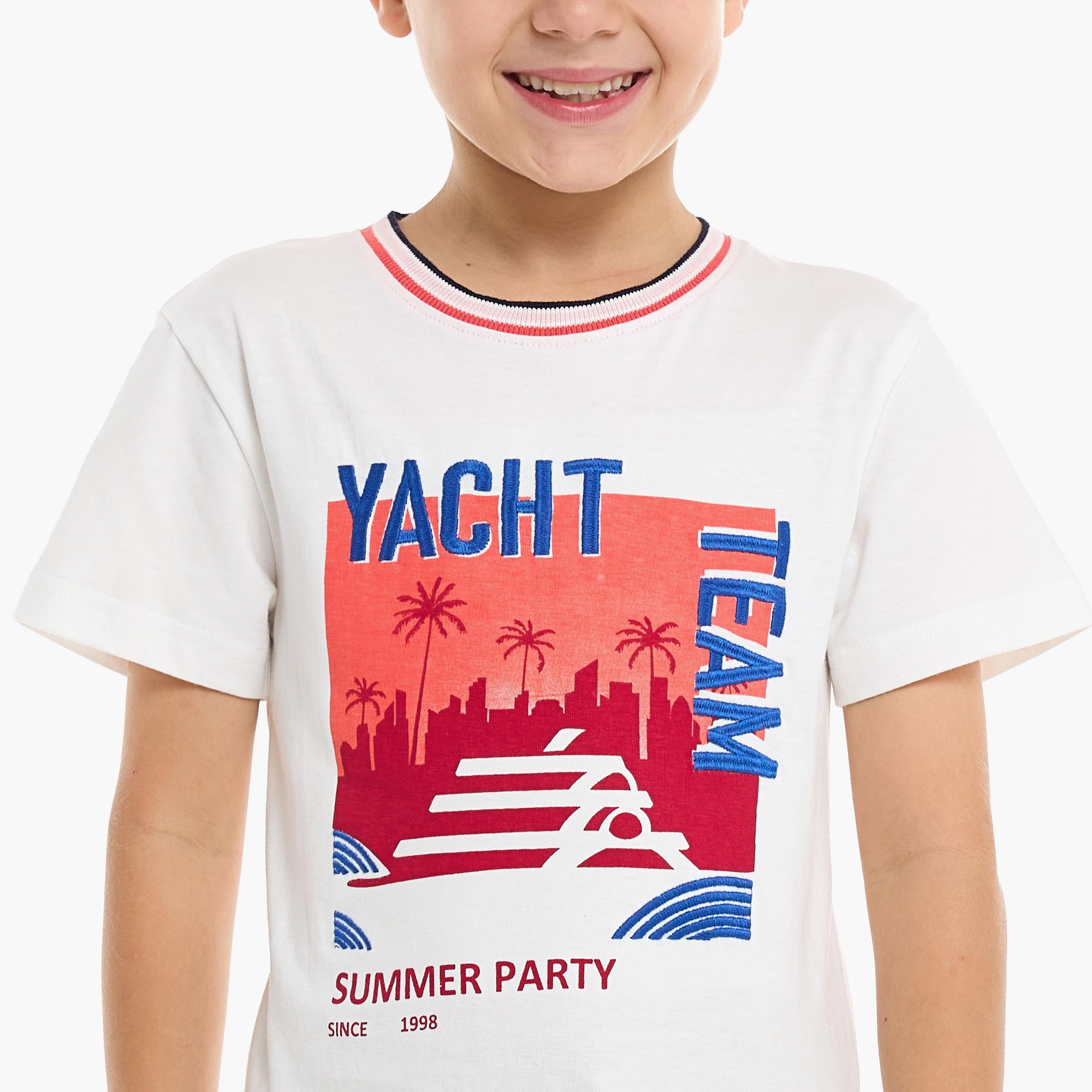Victor and Jane 2-Piece Printed Short Sleeves T-Shirt with Shorts-boys-clothing-setsandcoords-image-5