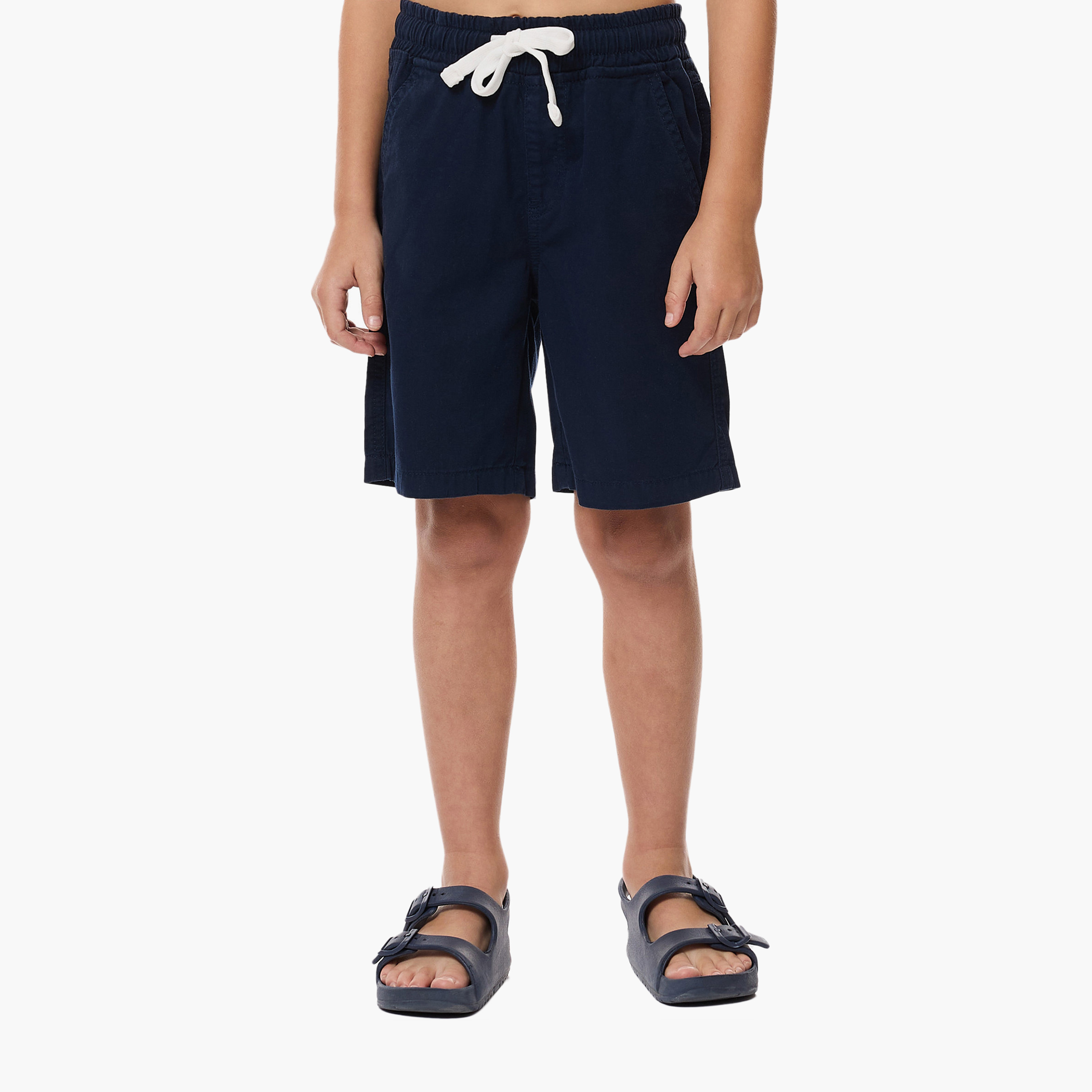 Victor and Jane Printed T-Shirt & Shorts Set - White & Navy-boys-clothing-setsandcoords-image-3