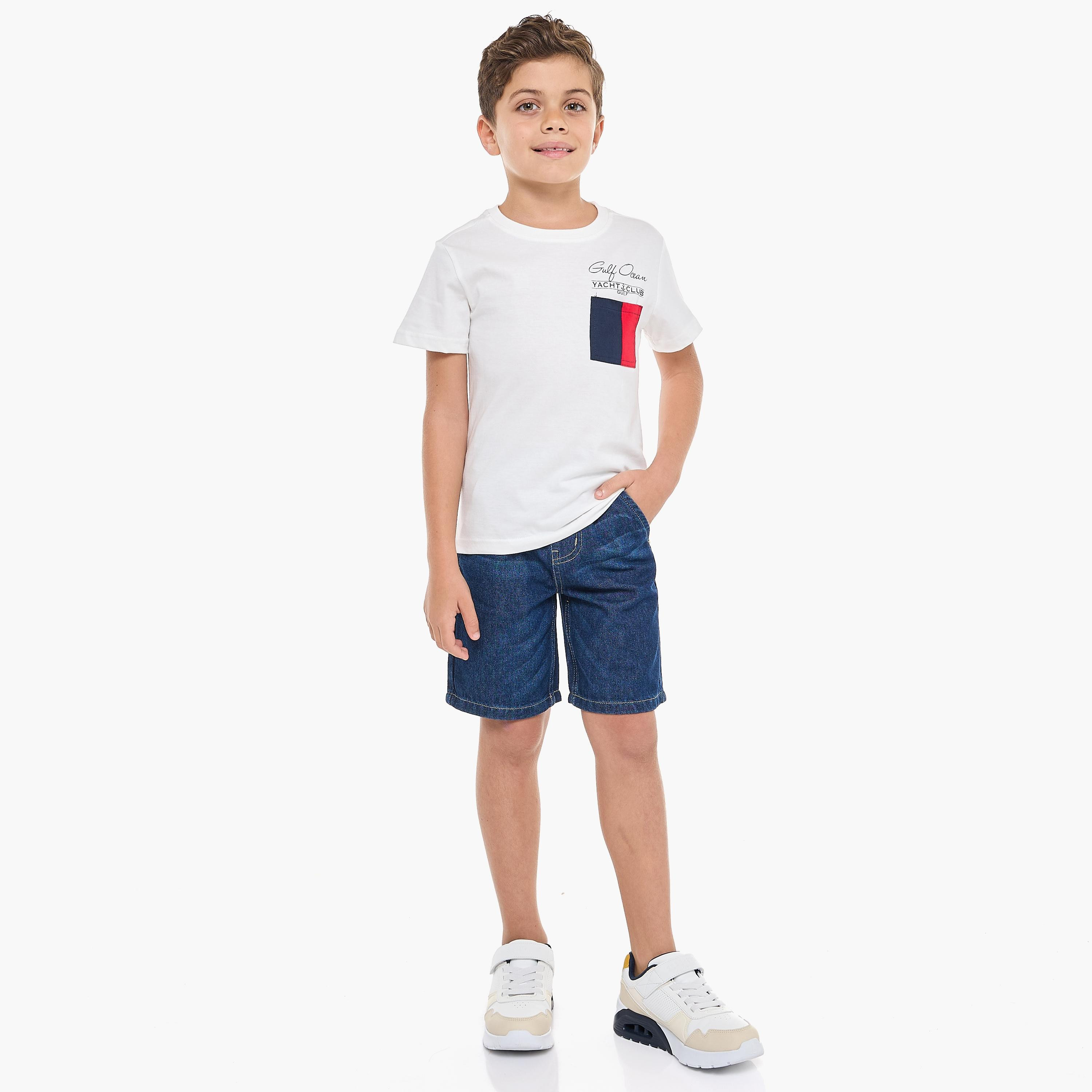 Victor and Jane 2-Piece Printed Short Sleeves T-Shirt with Shorts-boys-clothing-setsandcoords-image-1