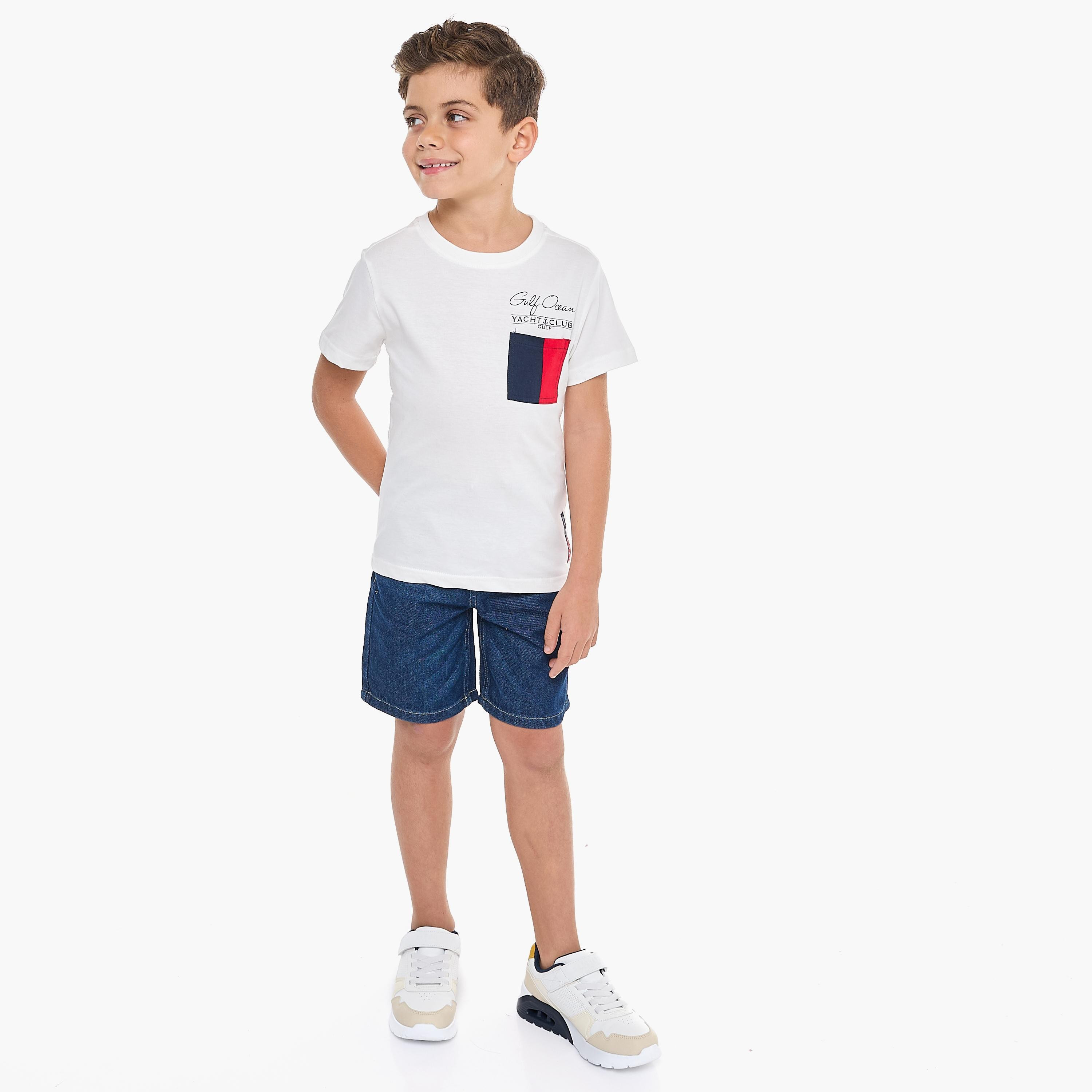 Victor and Jane 2-Piece Printed Short Sleeves T-Shirt with Shorts-boys-clothing-setsandcoords-image-3
