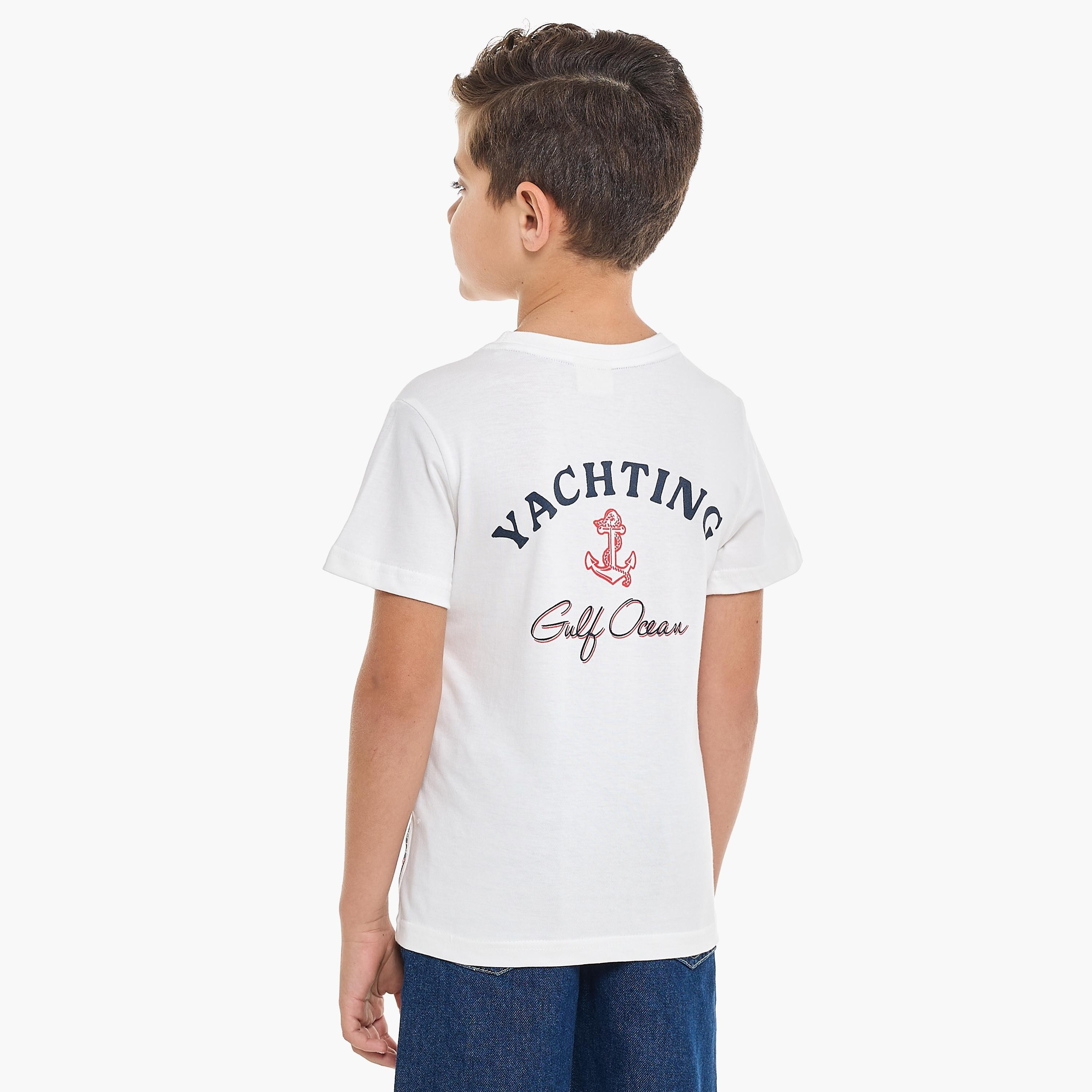 Victor and Jane 2-Piece Printed Short Sleeves T-Shirt with Shorts-boys-clothing-setsandcoords-image-4