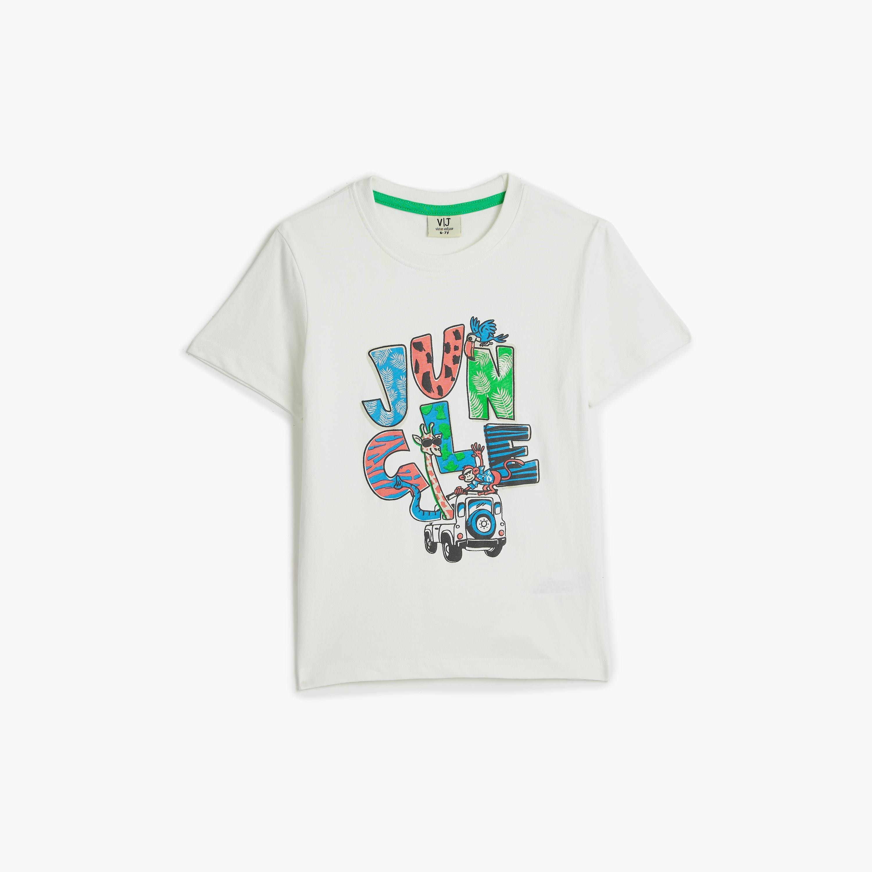 Victor and Jane 2-Piece Printed Short Sleeves T-Shirt with Shorts-baby-boys-clothing-setsandcoords-image-2