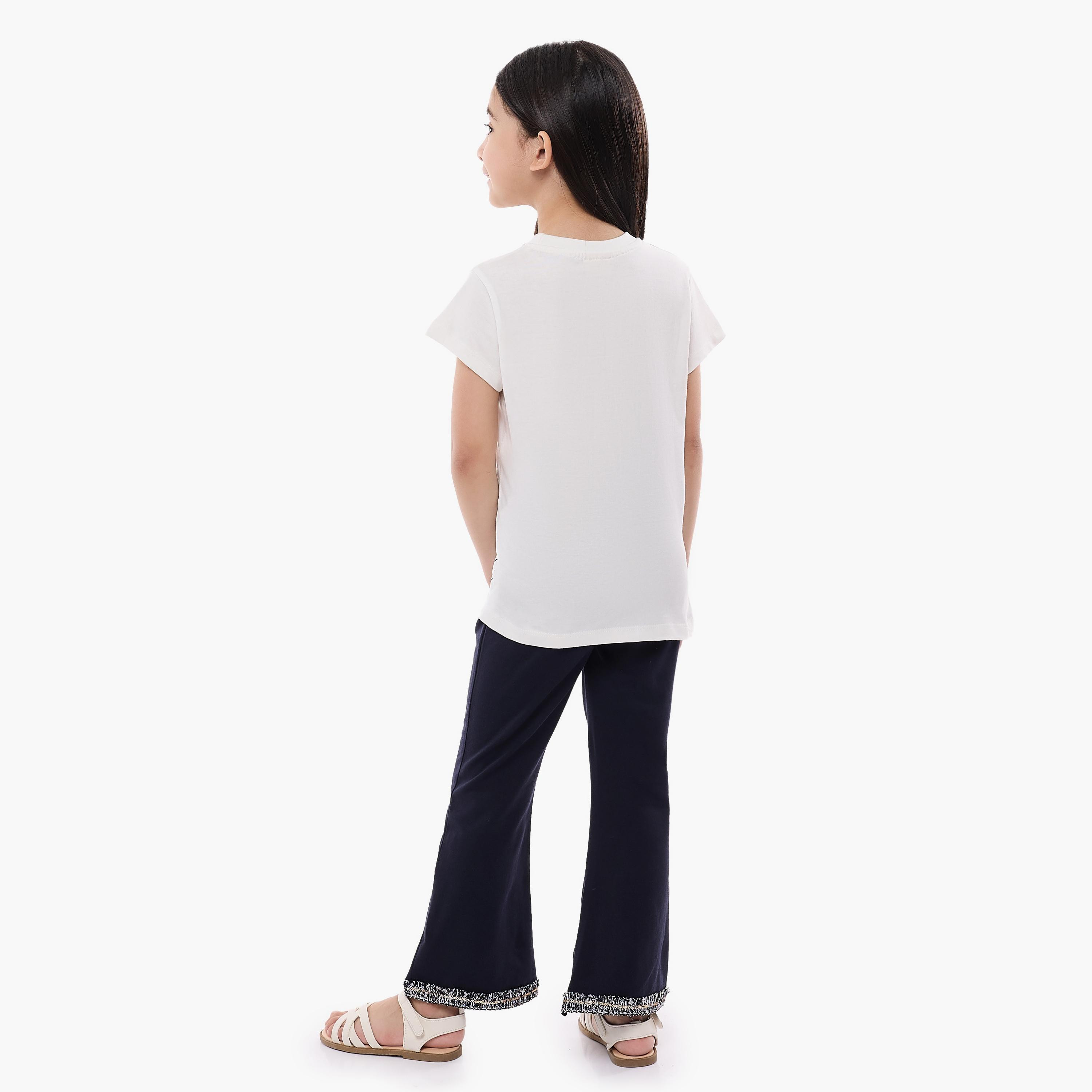 Victor and Jane 2-Piece Printed Short Sleeves T-Shirt with Leggings-girls-clothing-setsandcoords-image-2