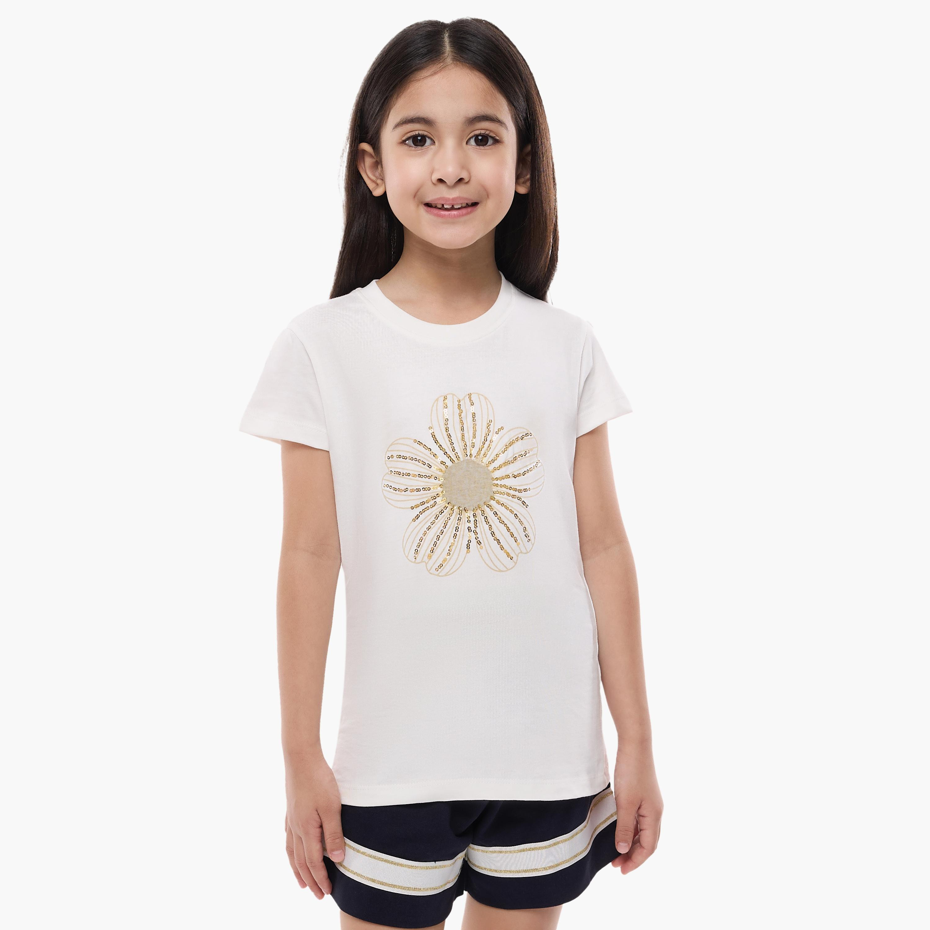 Victor and Jane 2-Piece Printed Short Sleeves T-Shirt with Shorts-girls-clothing-setsandcoords-image-3