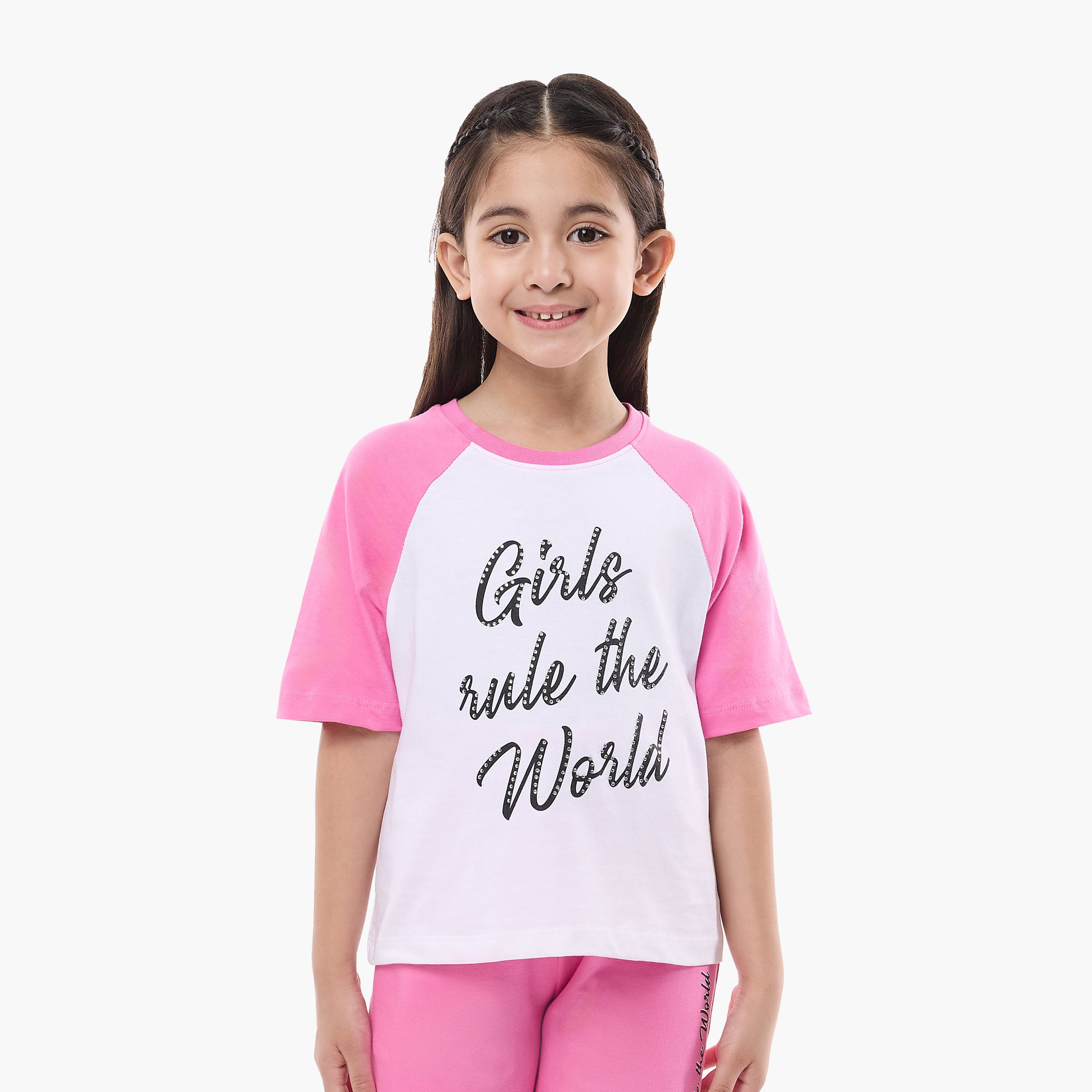 Victor and Jane Printed Top & Wide-Leg Pants Set - Multicolour-girls-clothing-setsandcoords-image-3