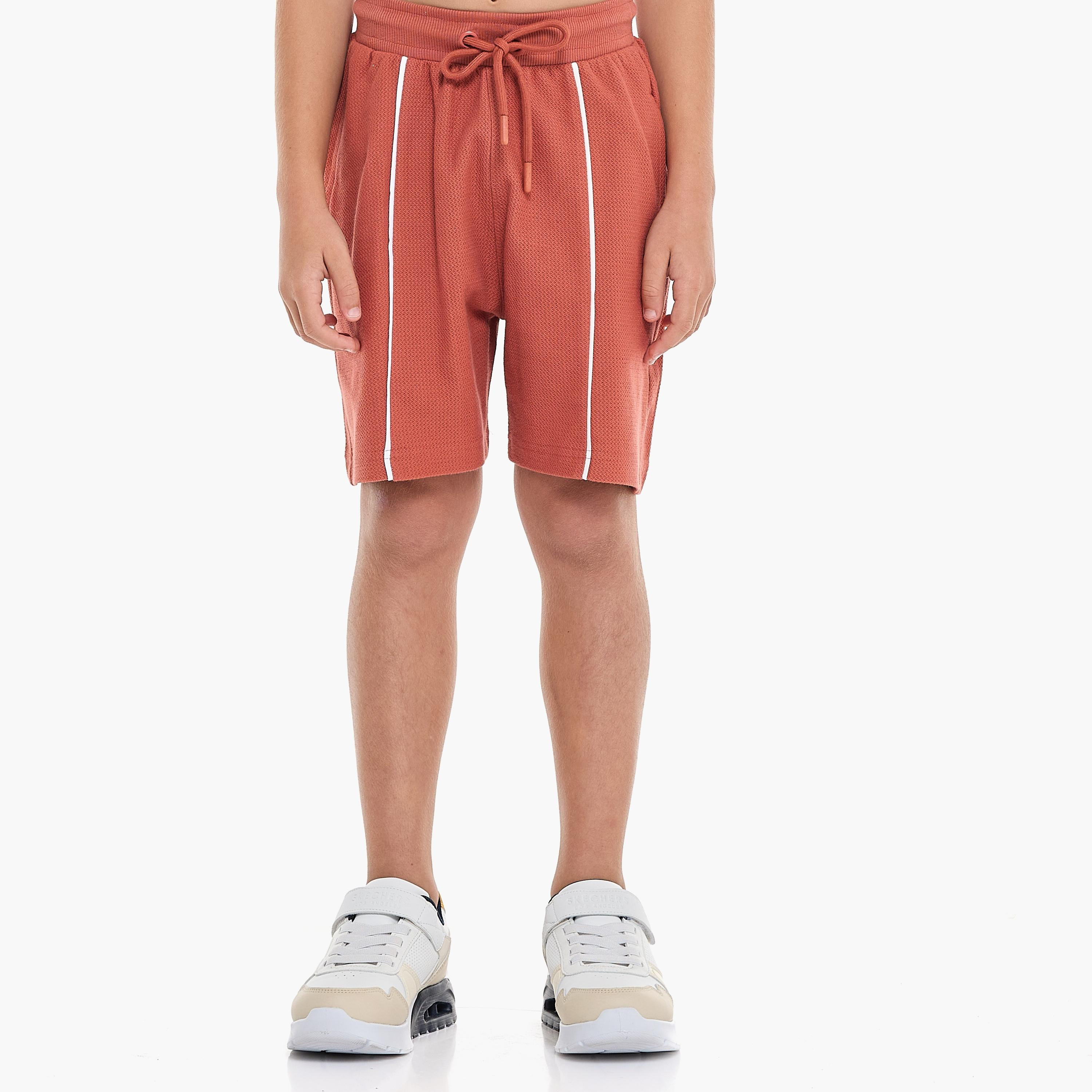 Victor and Jane 2-Piece Solid Short Sleeves T-Shirt with Shorts-boys-clothing-setsandcoords-image-4