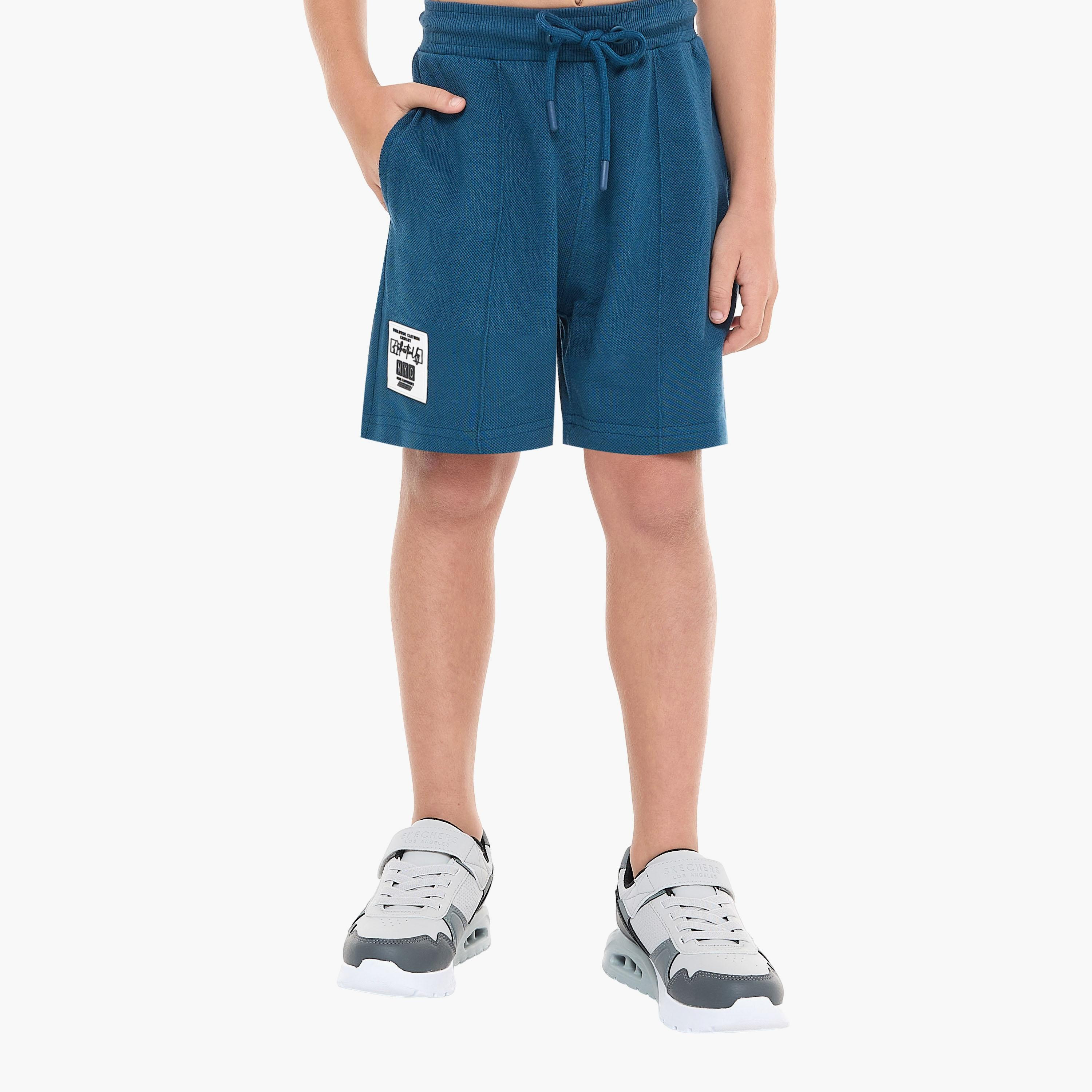 تي شيرت سادة بأكمام قصيرة مع شورت من قطعتين من فيكتور اند جين-boys-clothing-setsandcoords-image-5