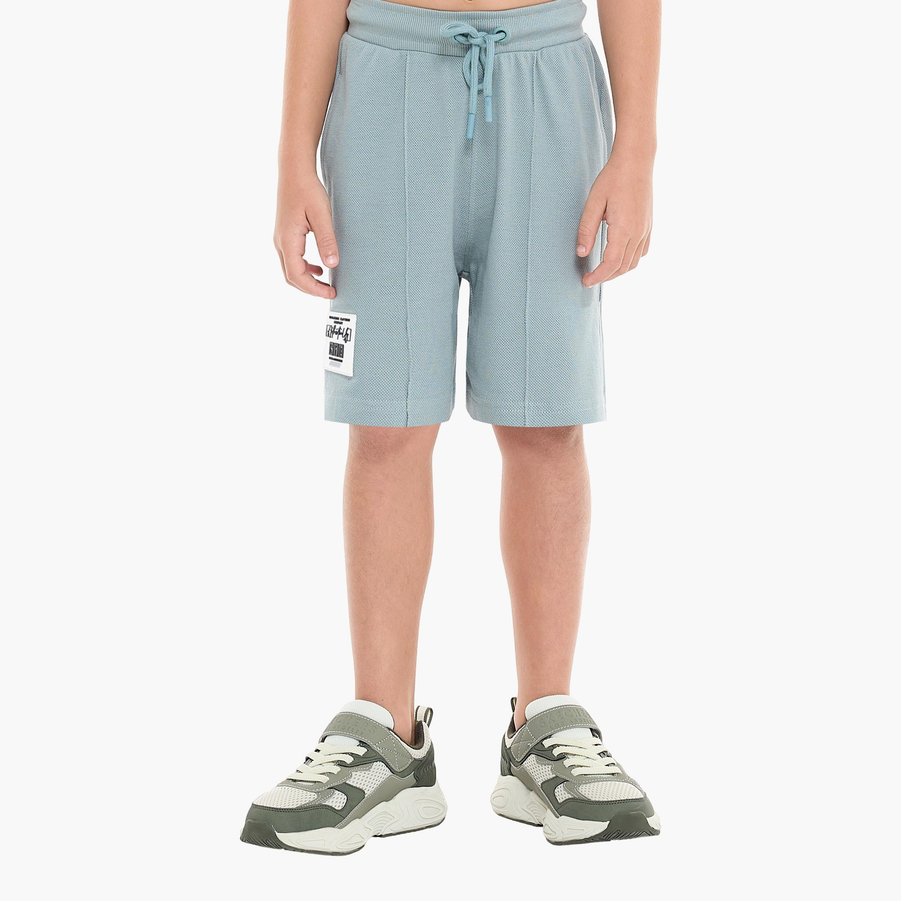 Victor and Jane 2-Piece Solid Short Sleeves T-Shirt with Shorts-boys-clothing-setsandcoords-image-5