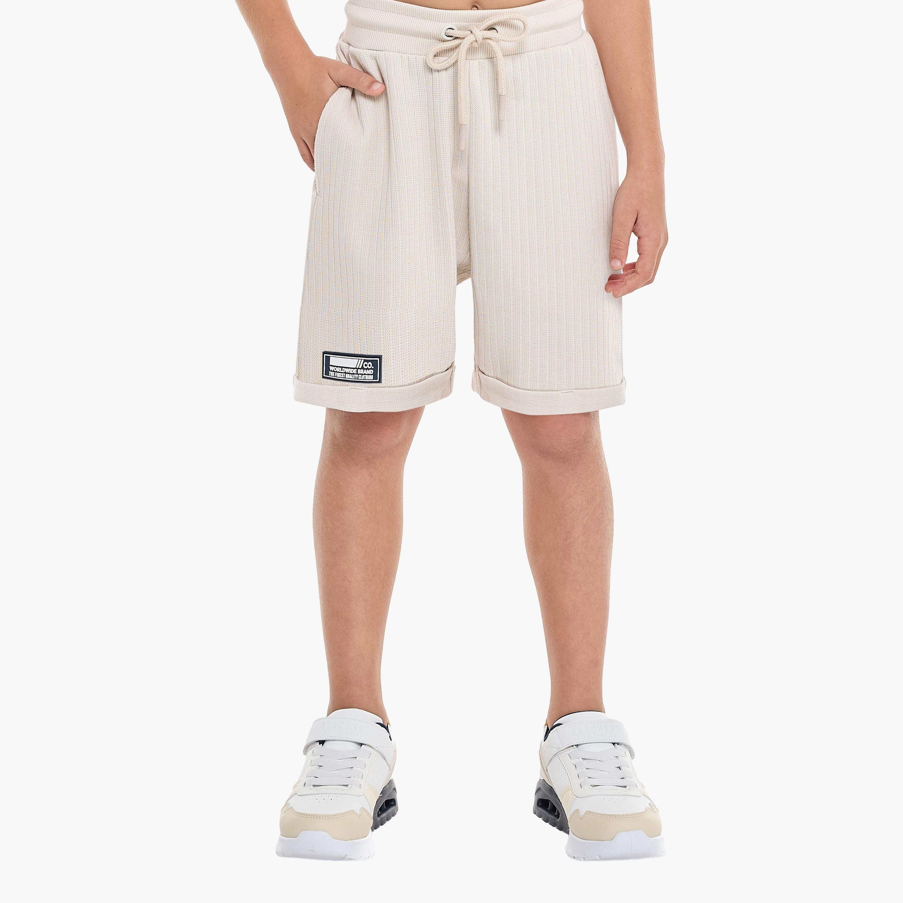 Victor and Jane 2-Piece Textured Short Sleeves T-Shirt with Shorts-boys-clothing-setsandcoords-image-5