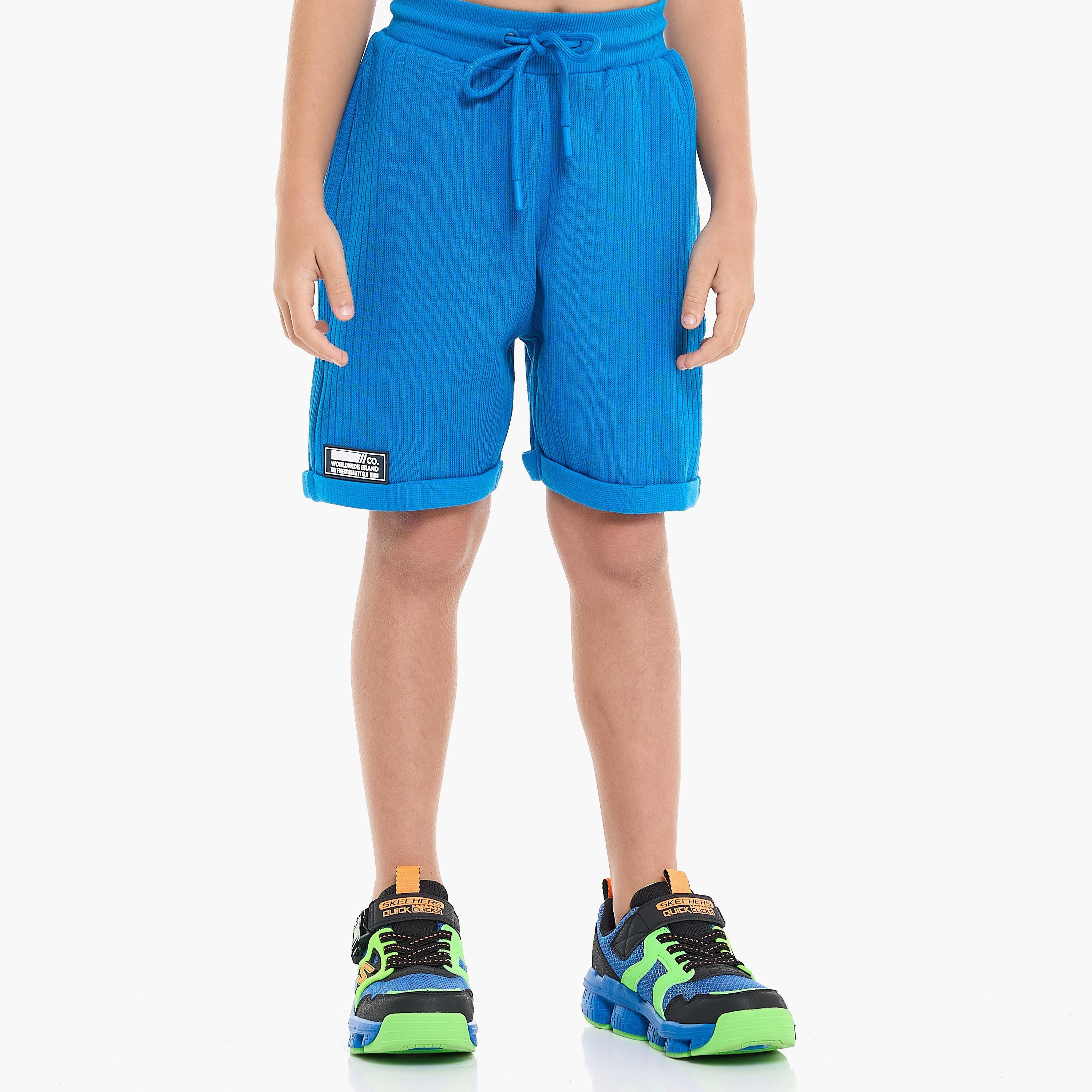 Victor and Jane 2-Piece Textured Short Sleeves T-Shirt with Shorts-boys-clothing-setsandcoords-image-4
