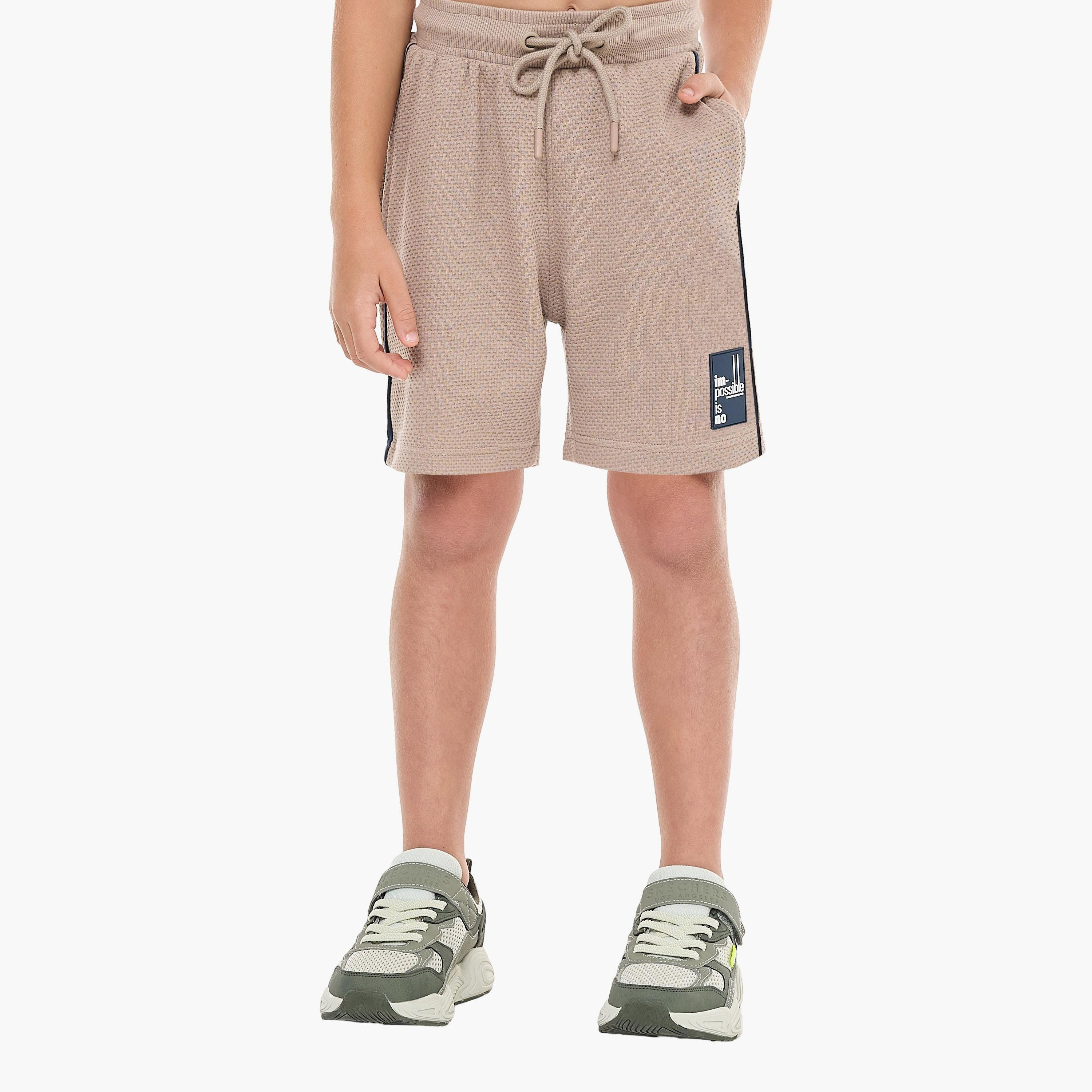 Victor and Jane 2-Piece Textured Short Sleeves T-Shirt with Shorts-boys-clothing-setsandcoords-image-5