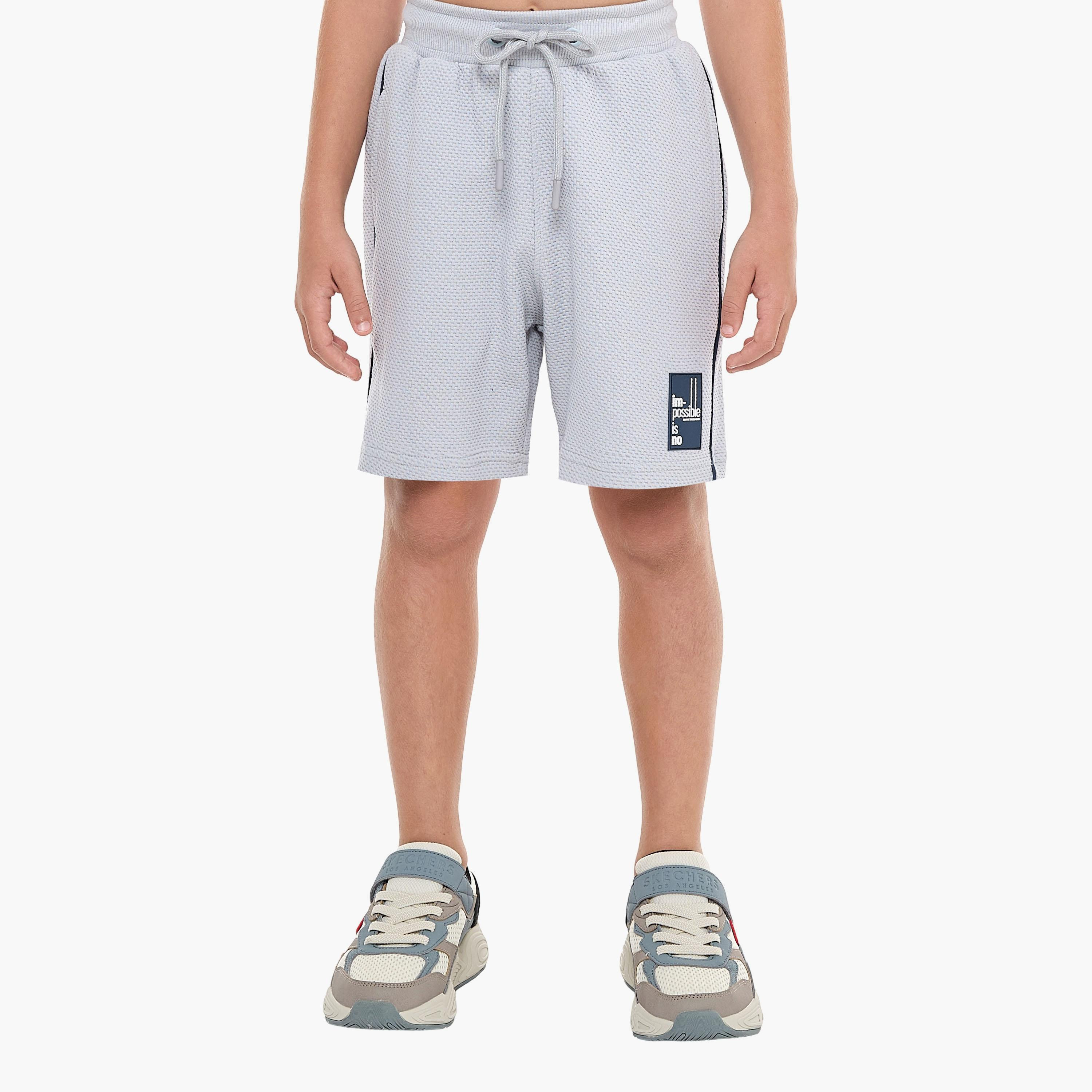 Victor and Jane 2-Piece Textured Short Sleeves T-Shirt with Shorts-boys-clothing-setsandcoords-image-4