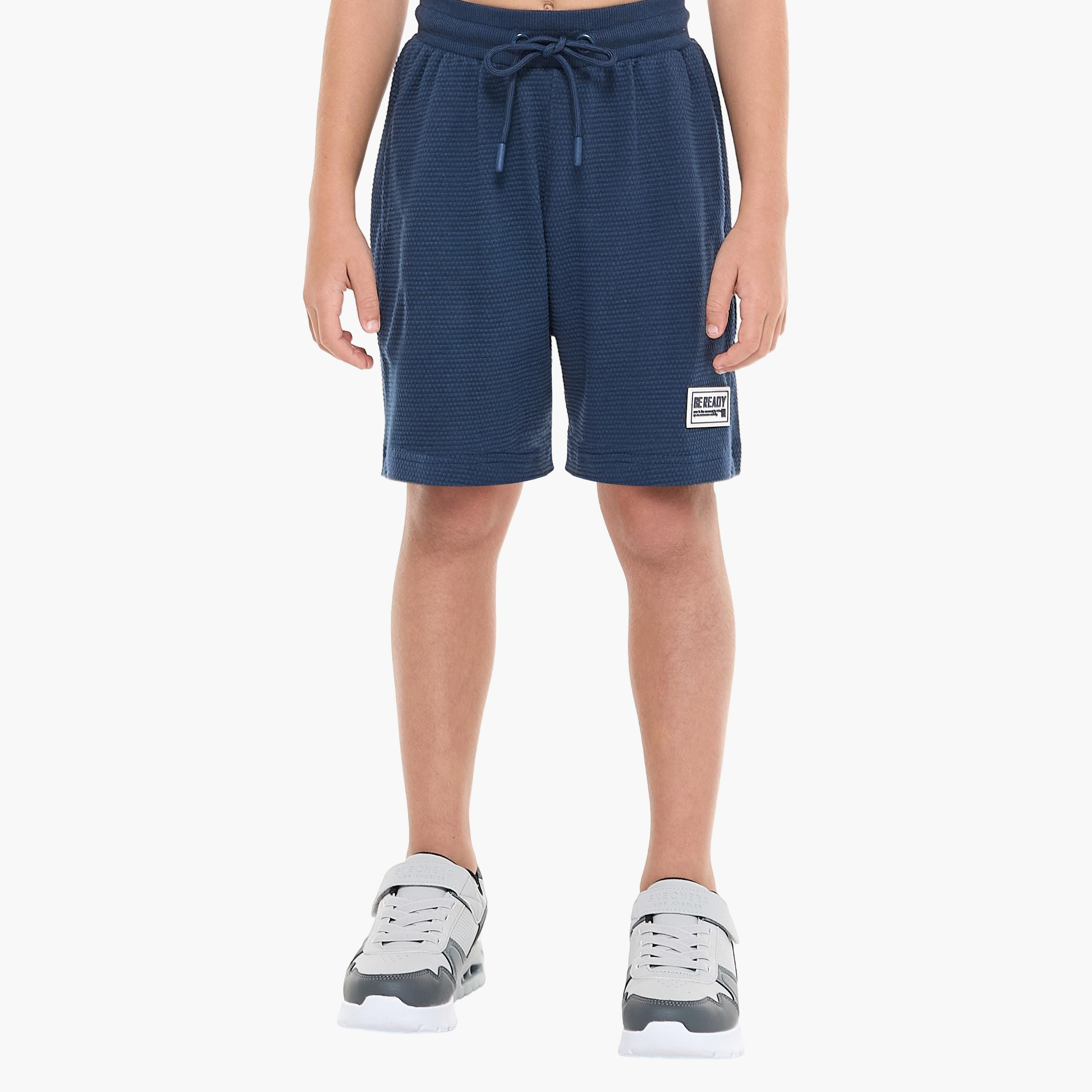 Victor and Jane 2-Piece Textured Short Sleeves T-Shirt with Shorts-boys-clothing-setsandcoords-image-4
