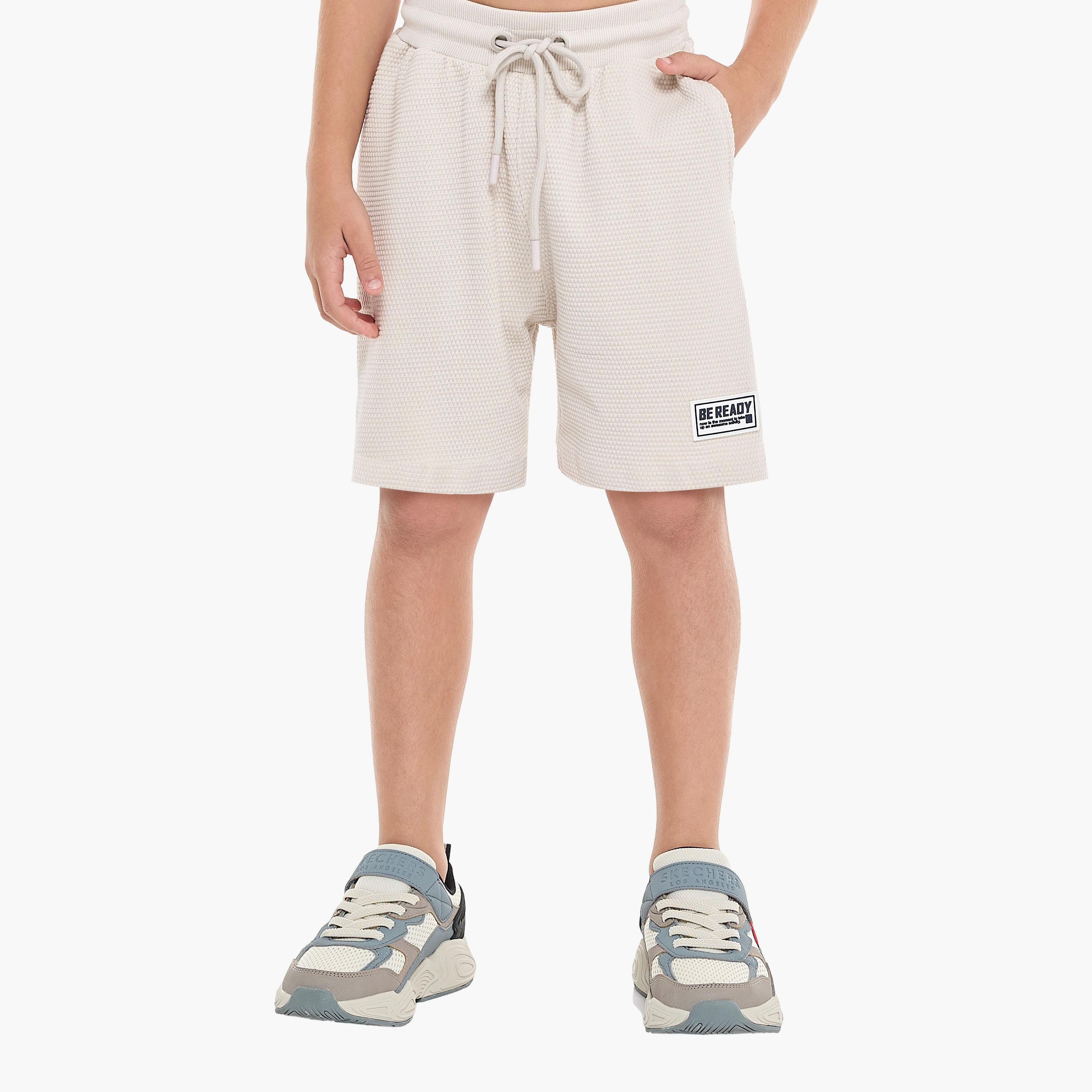 Victor and Jane 2-Piece Textured Short Sleeves T-Shirt with Shorts-boys-clothing-setsandcoords-image-4