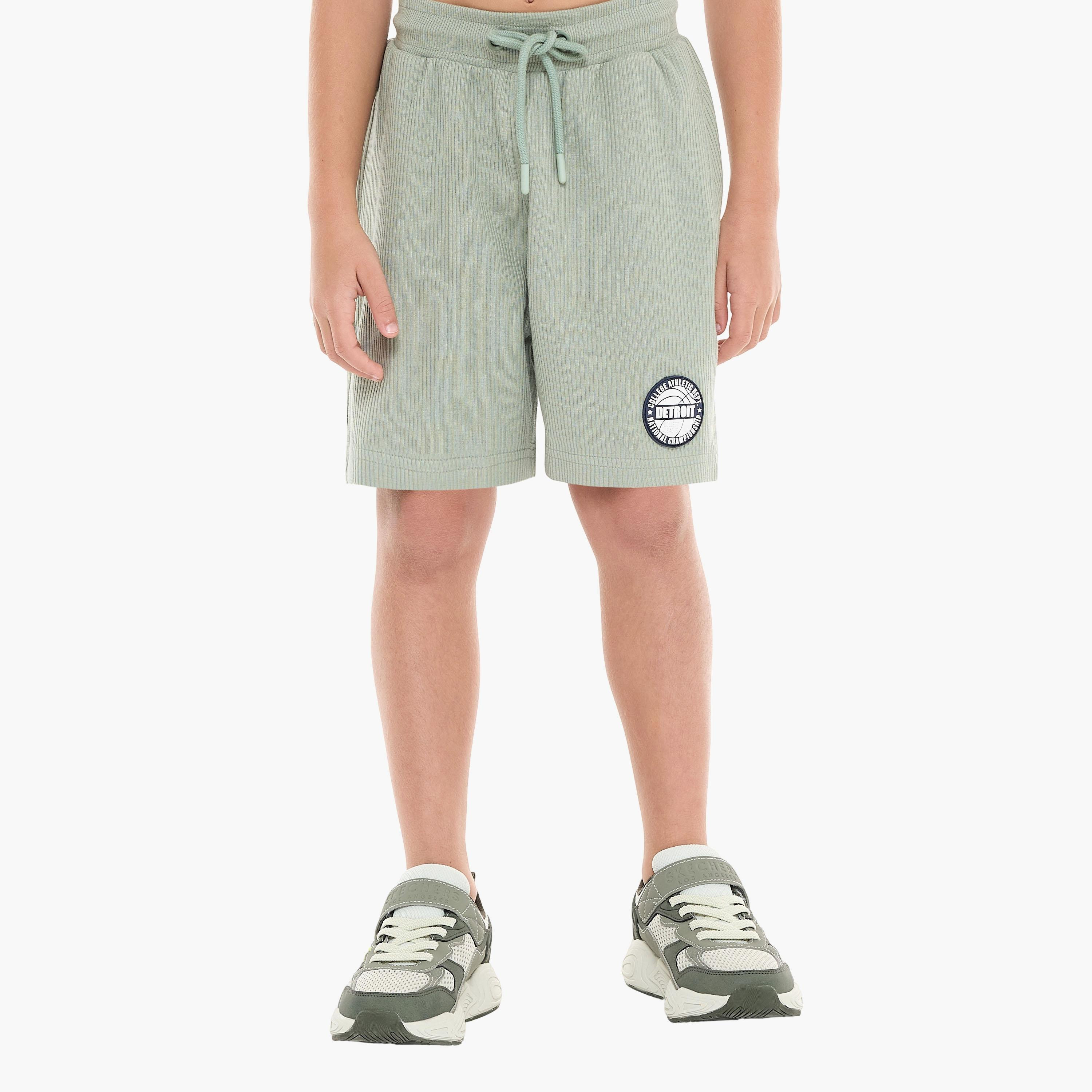 Victor and Jane 2-Piece Textured Short Sleeves T-Shirt with Shorts-boys-clothing-setsandcoords-image-4