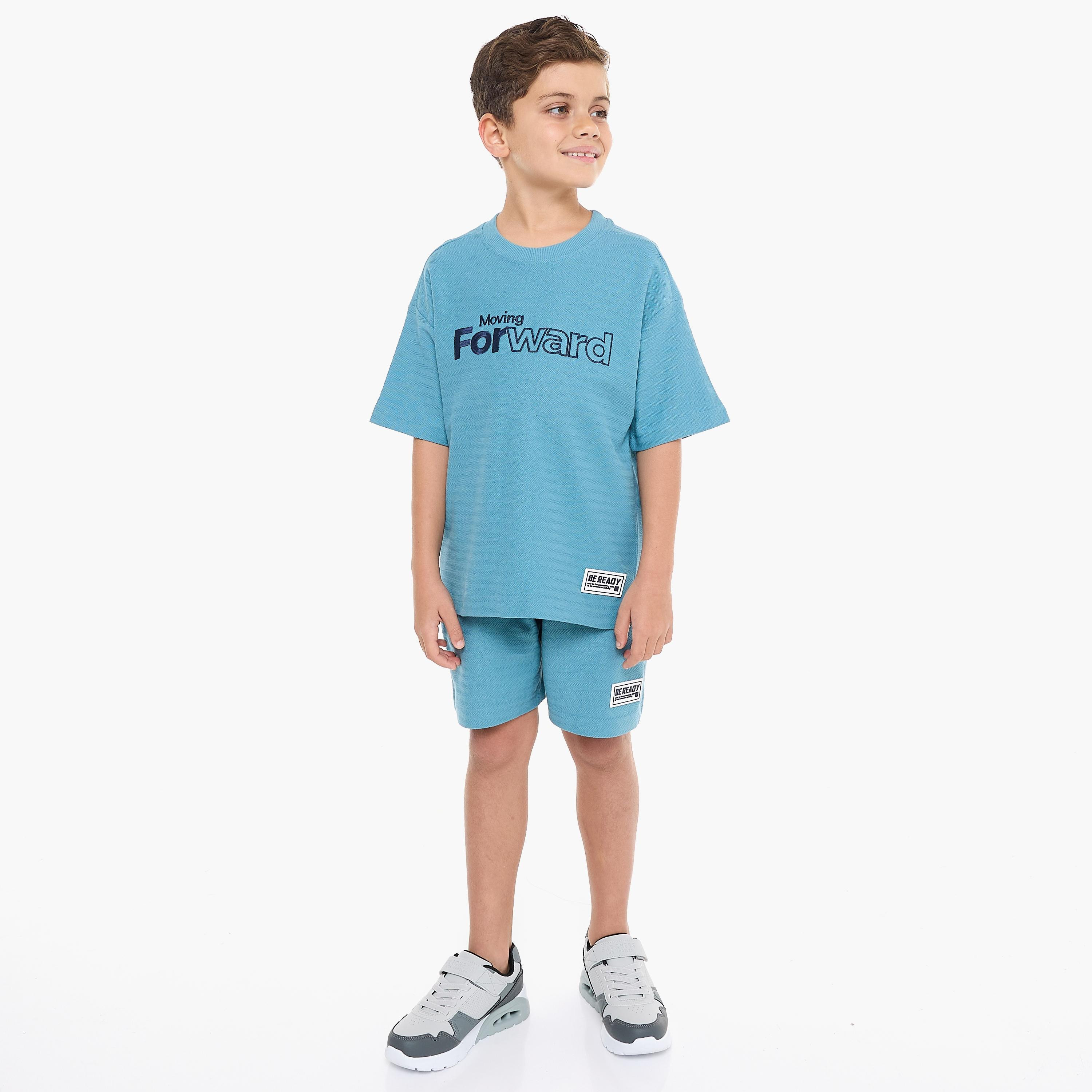 Victor and Jane 2-Piece Embroidered Short Sleeves T-Shirt with Shorts-boys-clothing-setsandcoords-image-5
