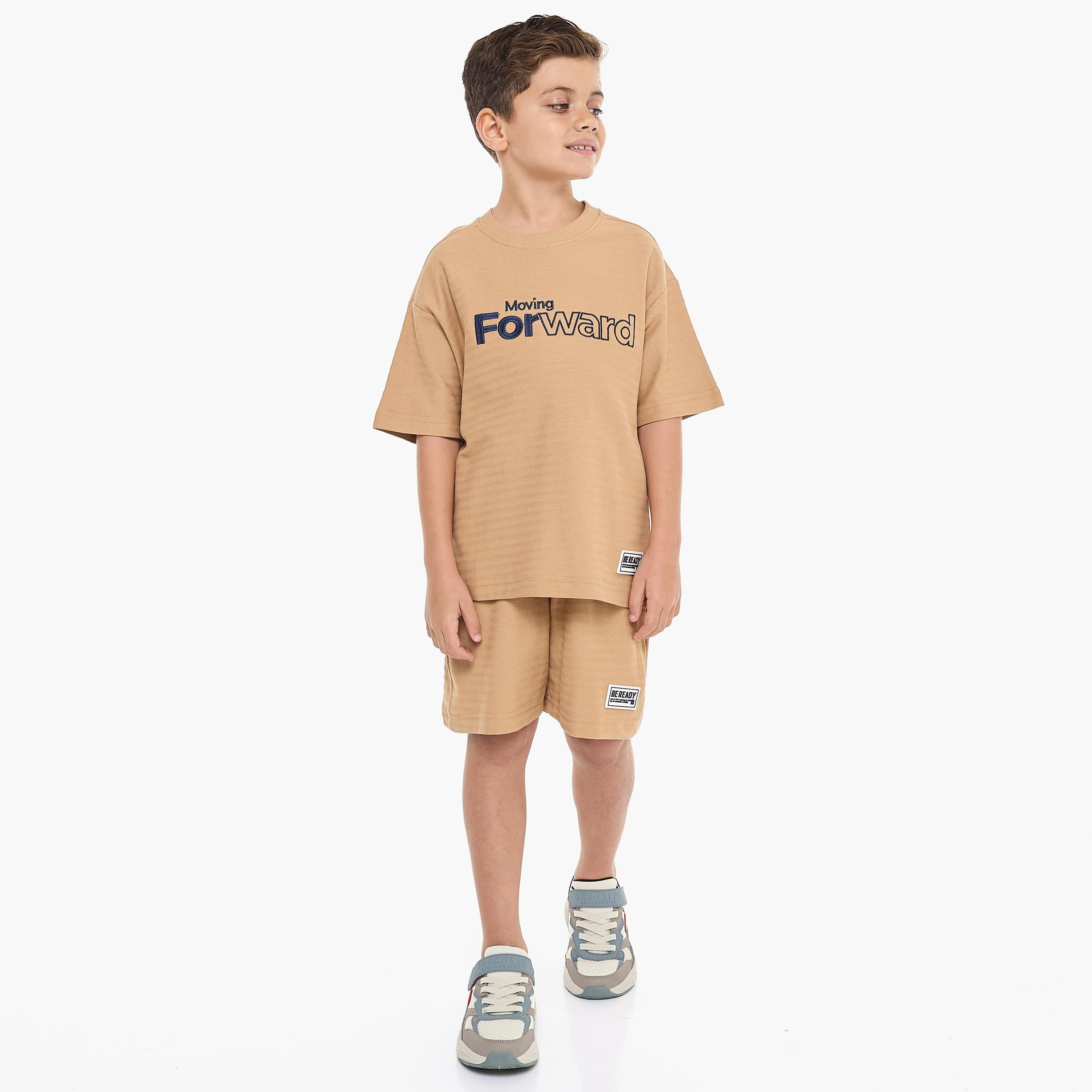 Victor and Jane 2-Piece Embroidered Short Sleeves T-Shirt with Shorts-boys-clothing-setsandcoords-image-5