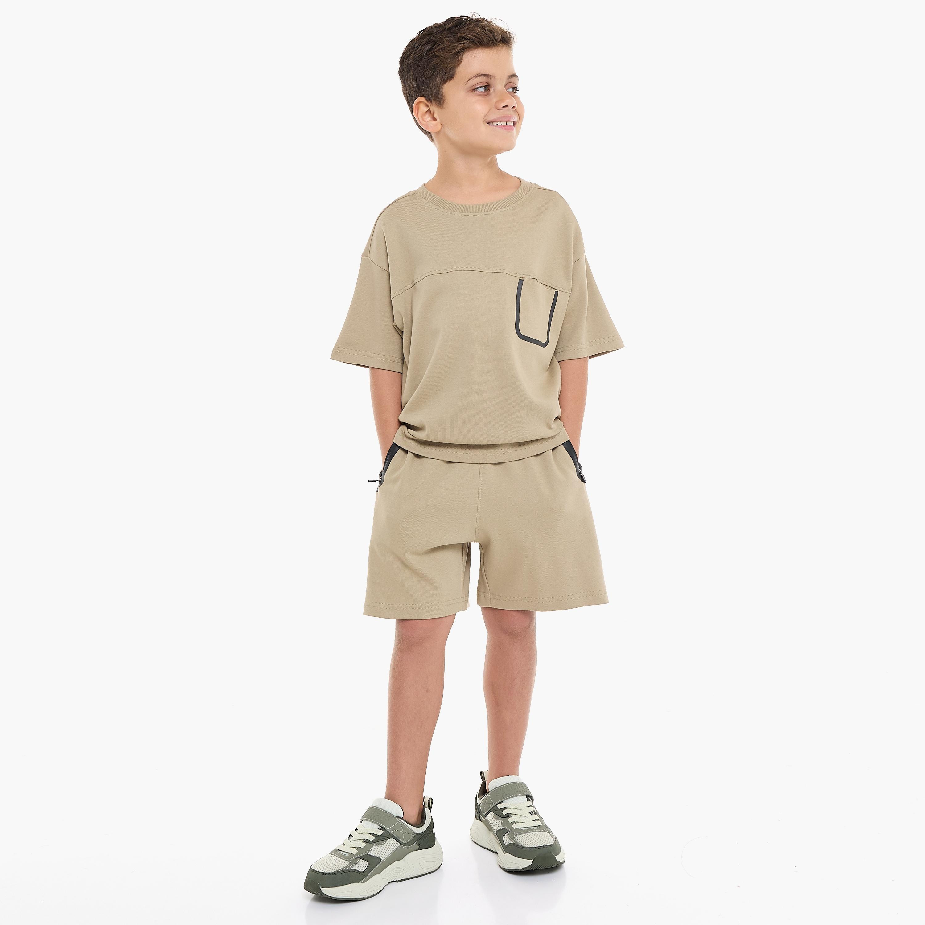 Victor and Jane 2-Piece Printed Short Sleeves T-Shirt with Shorts-boys-clothing-setsandcoords-image-1