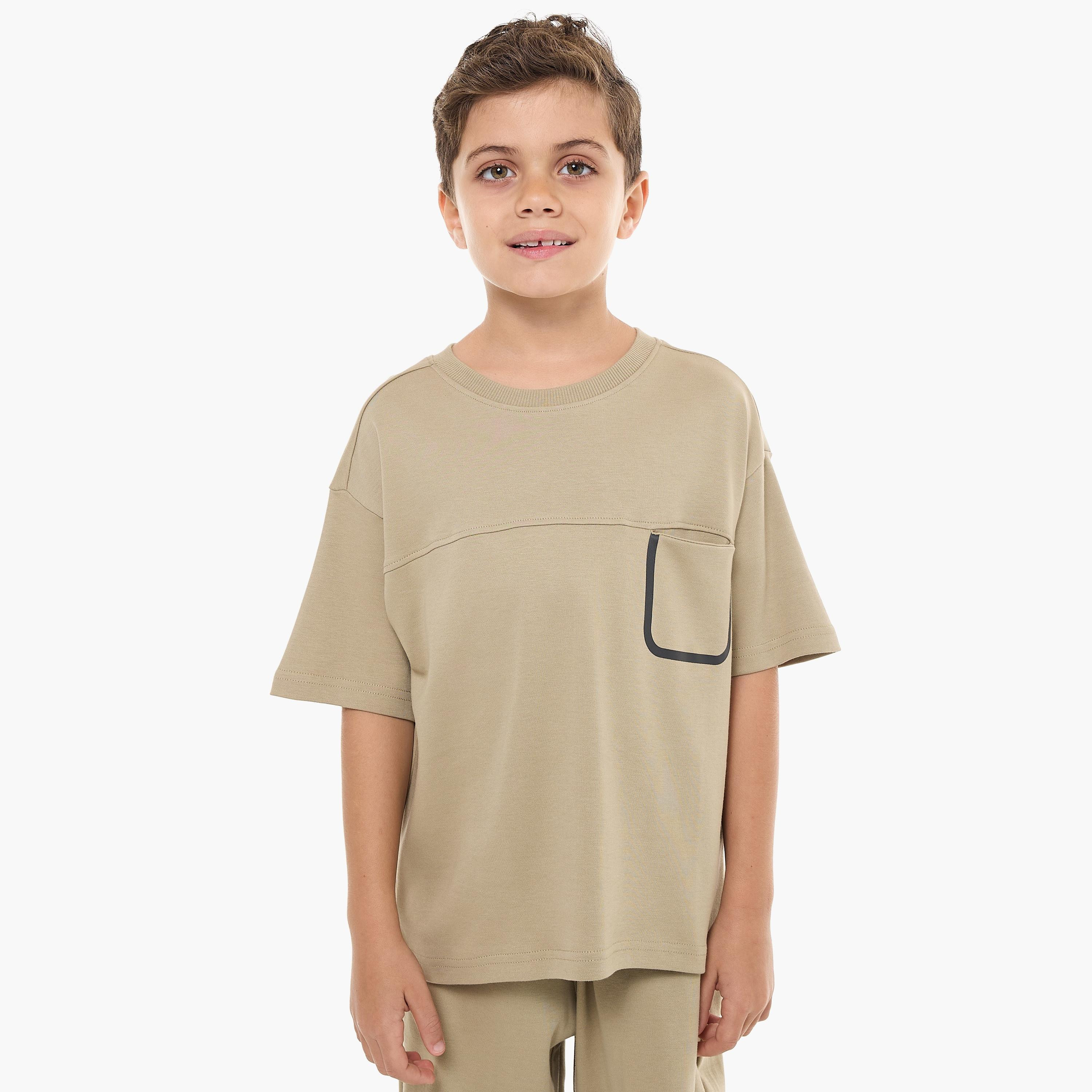 Victor and Jane 2-Piece Printed Short Sleeves T-Shirt with Shorts-boys-clothing-setsandcoords-image-3
