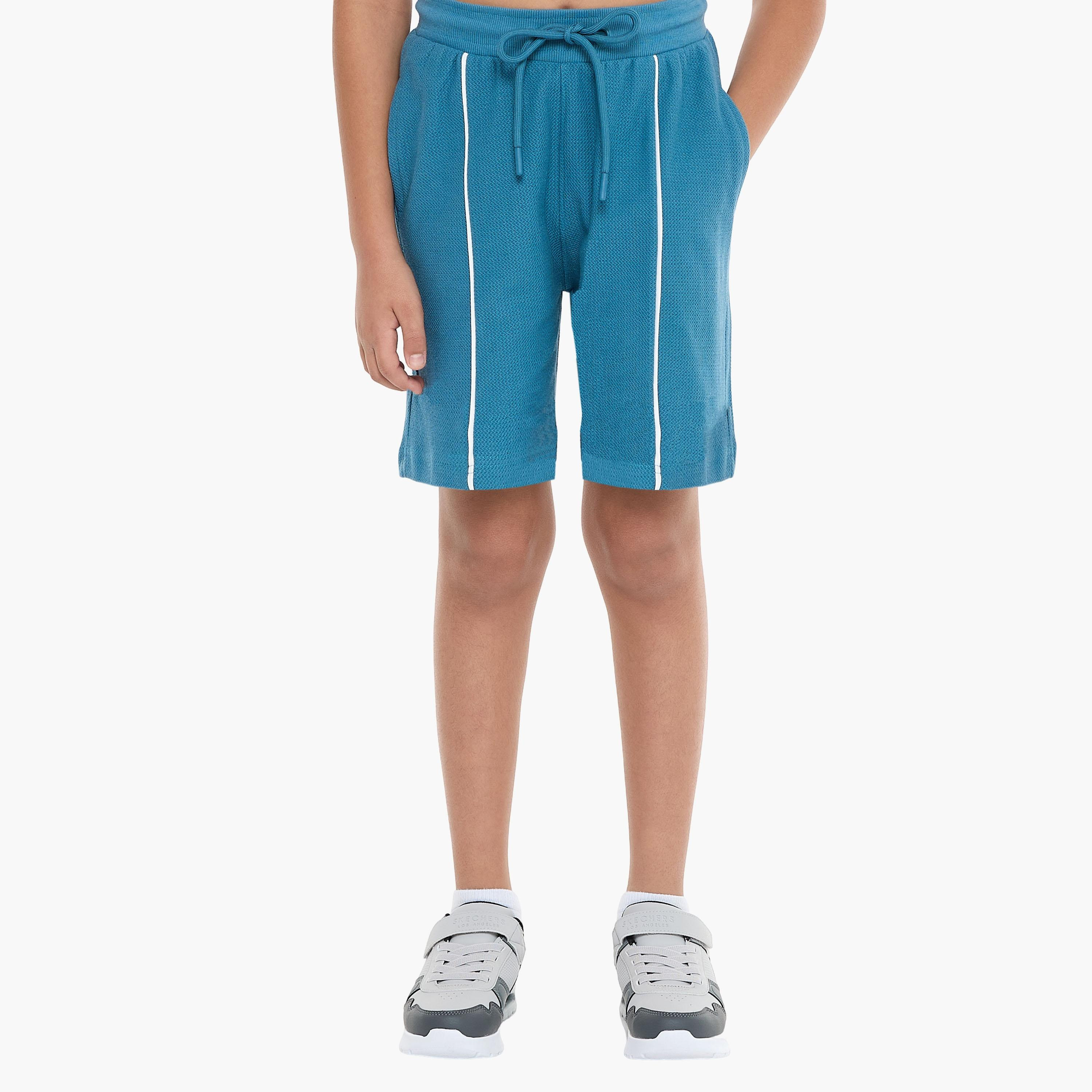 Victor and Jane 2-Piece Solid Short Sleeves T-Shirt with Shorts-boys-clothing-setsandcoords-image-4