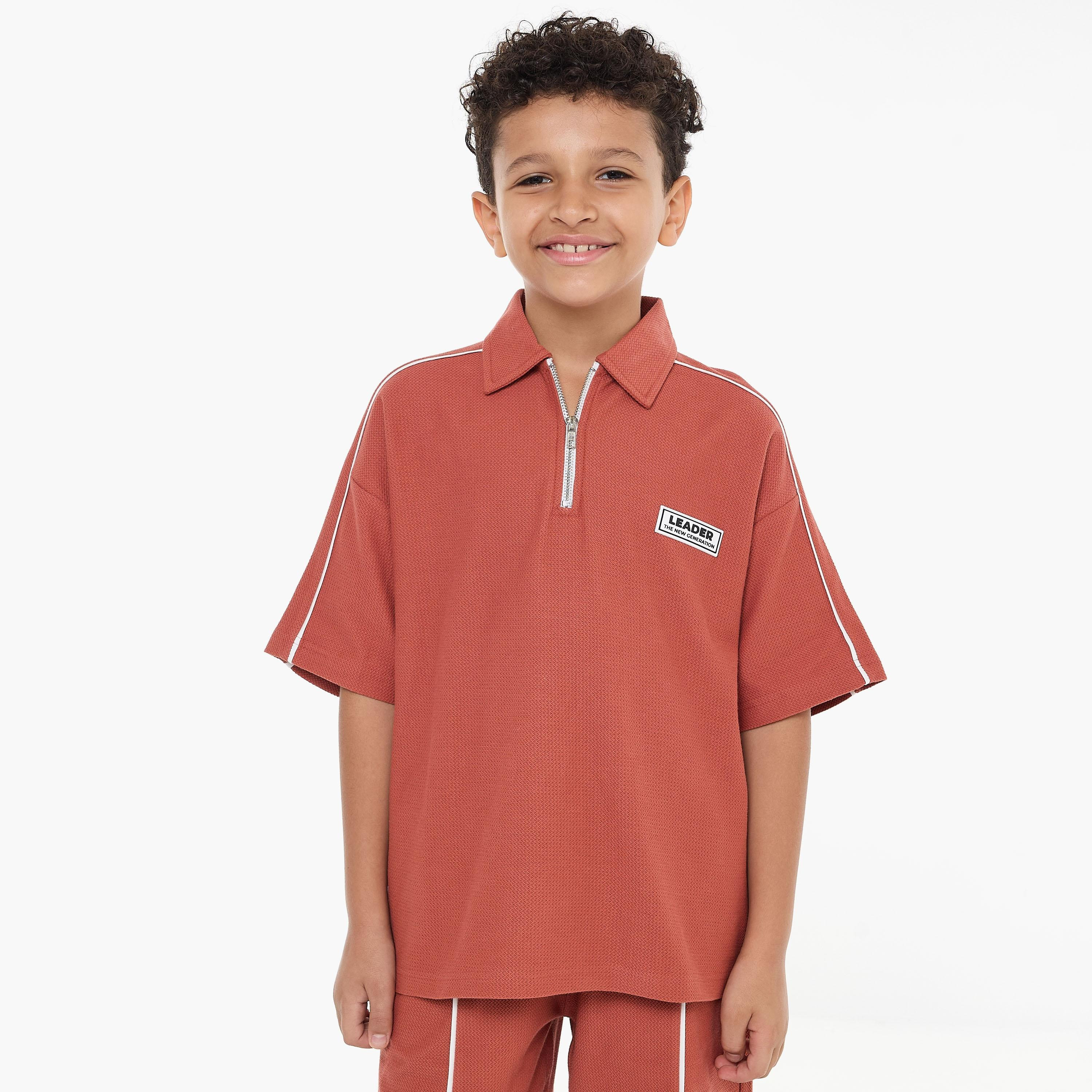 Victor and Jane 2-Piece Solid Short Sleeves T-Shirt with Shorts-boys-clothing-setsandcoords-image-3