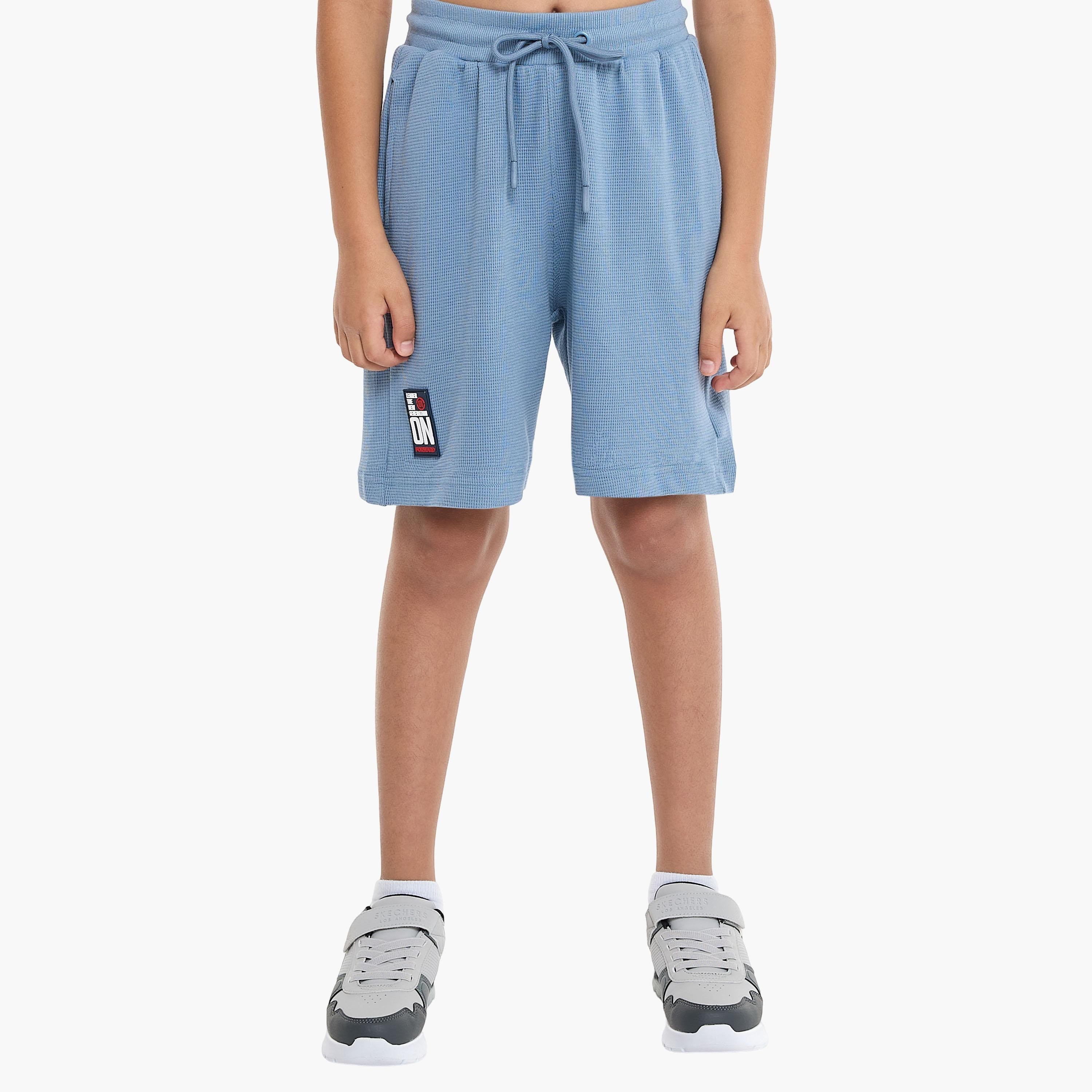 Victor and Jane 2-Piece Textured Short Sleeves T-Shirt with Shorts-boys-clothing-setsandcoords-image-4