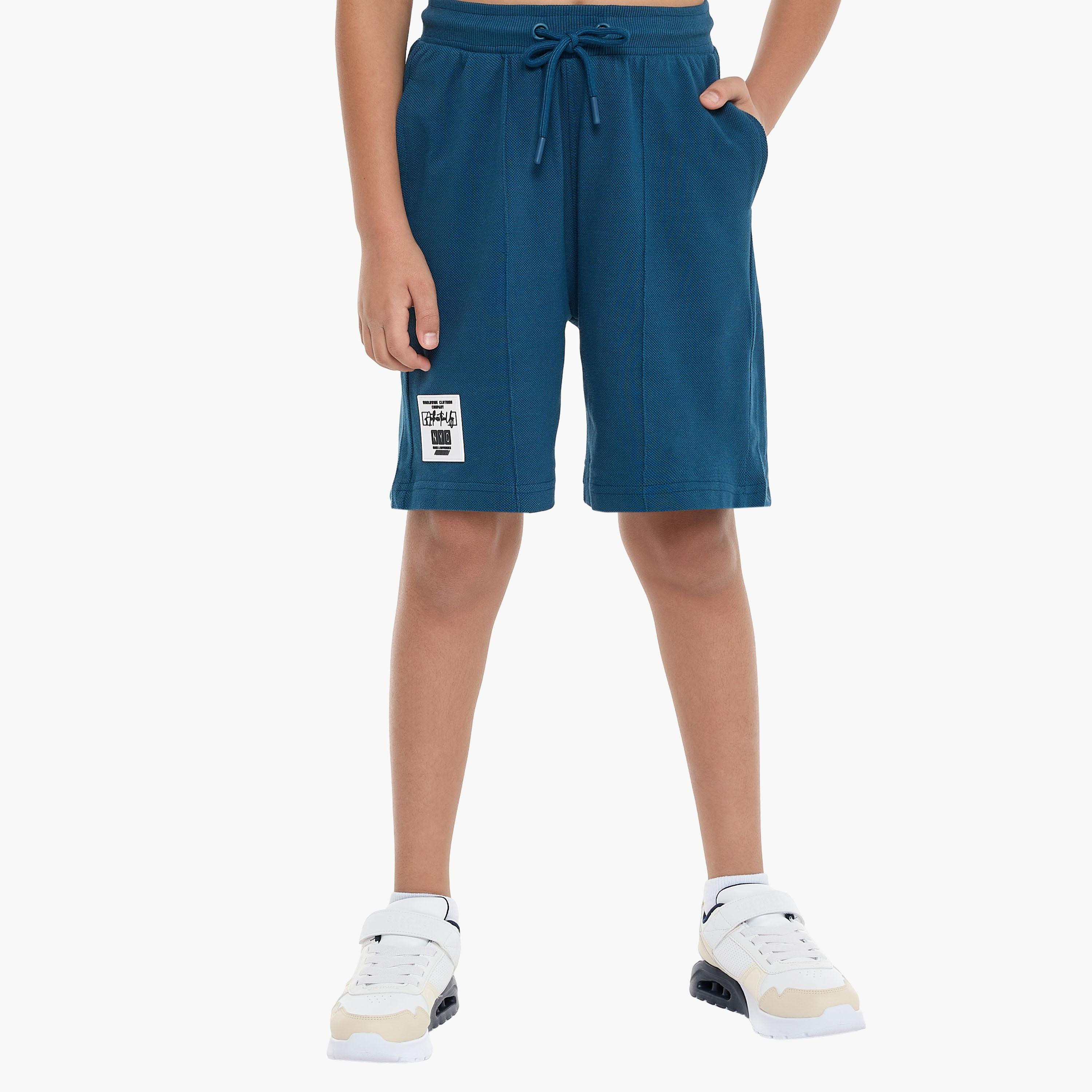 Victor and Jane 2-Piece Solid Short Sleeves T-Shirt with Shorts-boys-clothing-setsandcoords-image-4