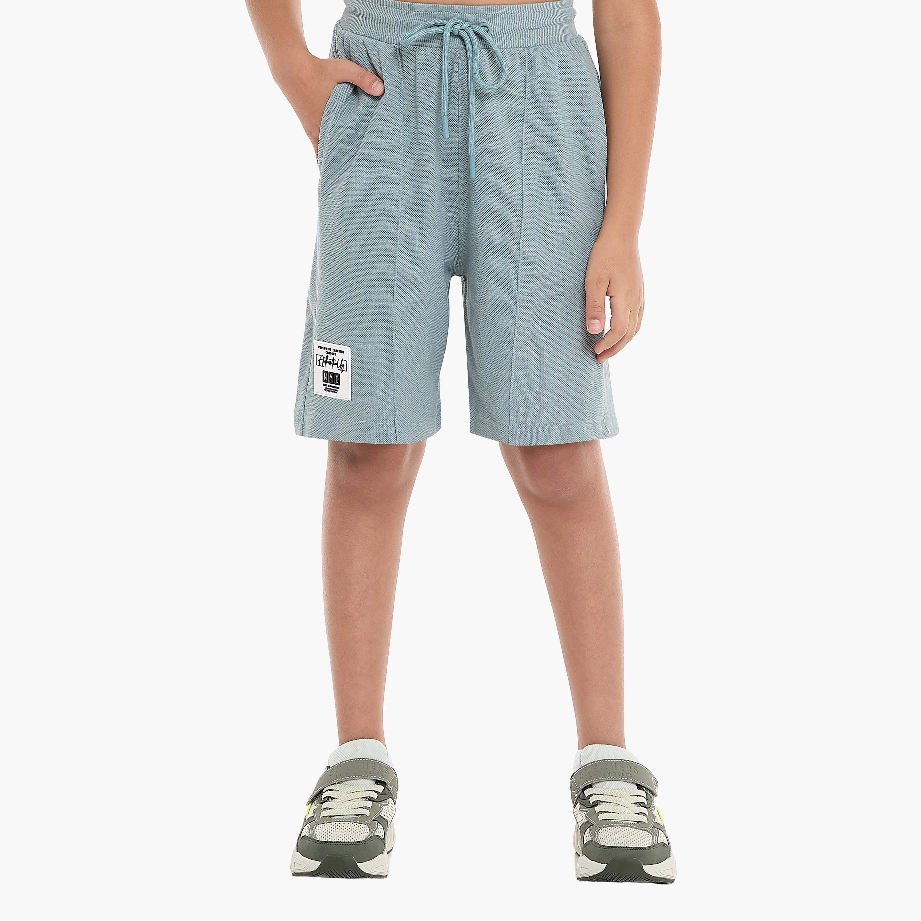 Victor and Jane 2-Piece Solid Short Sleeves T-Shirt with Shorts-boys-clothing-setsandcoords-image-4