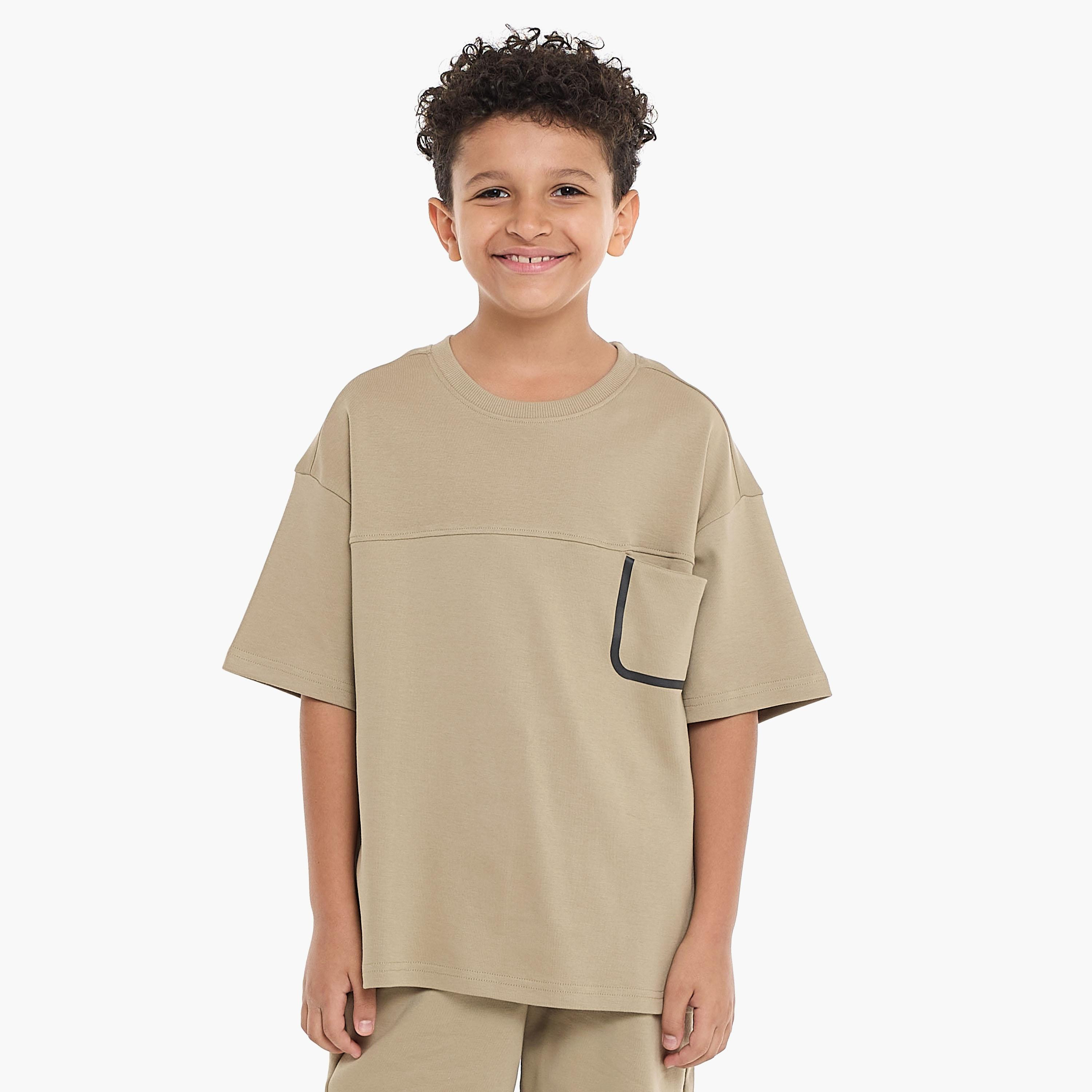 Victor and Jane 2-Piece Printed Short Sleeves T-Shirt with Shorts-boys-clothing-setsandcoords-image-3