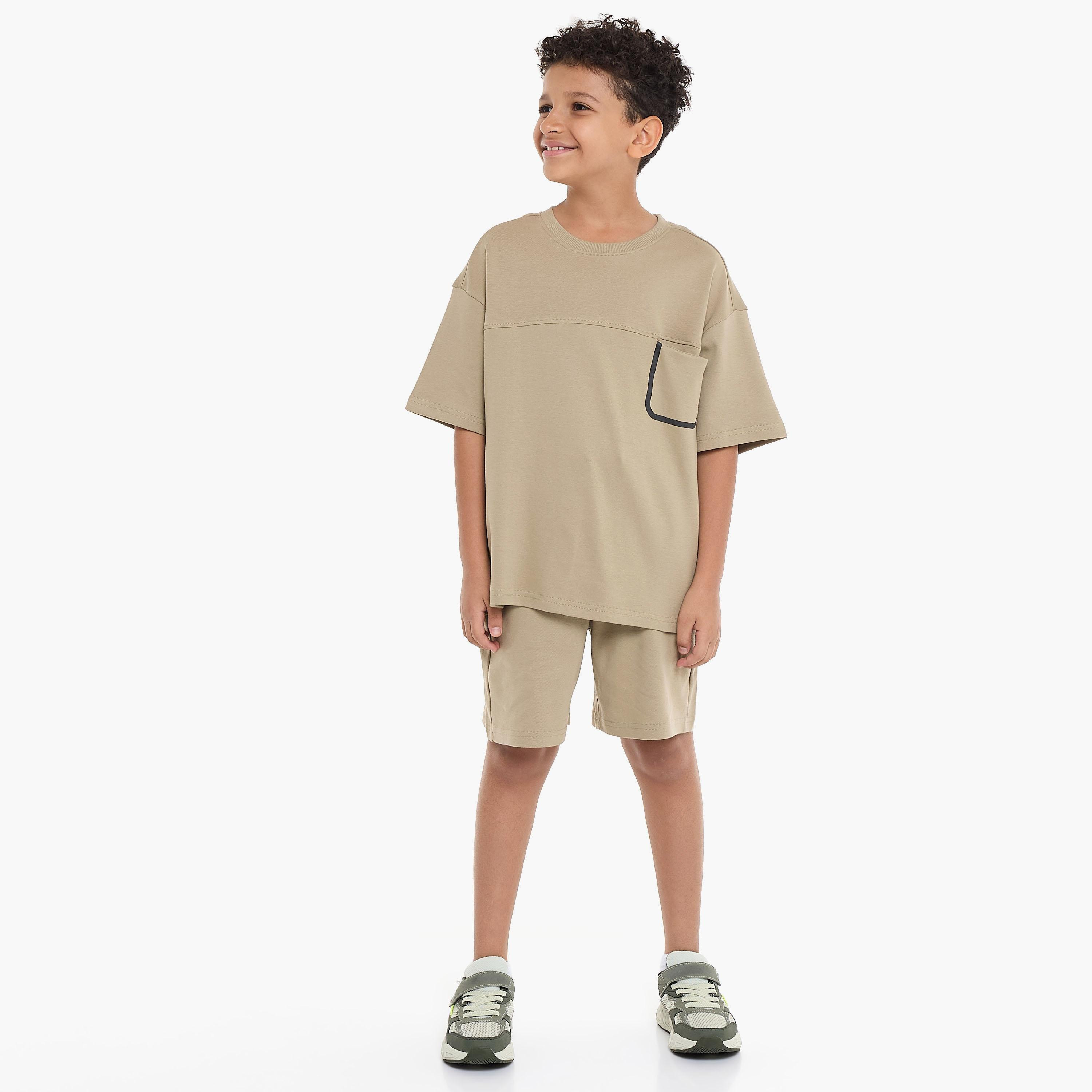 Victor and Jane 2-Piece Printed Short Sleeves T-Shirt with Shorts-boys-clothing-setsandcoords-image-6