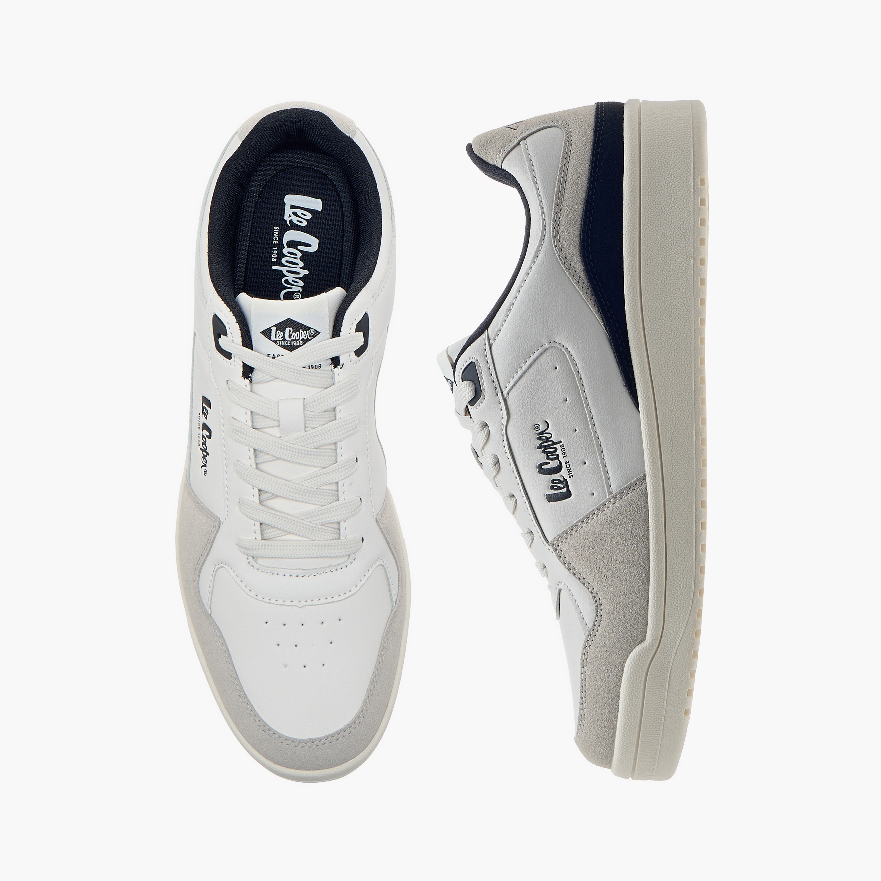 Lee Cooper Men's Panelled Lace-Up Sneakers-men-shoes-sneakers-image-1