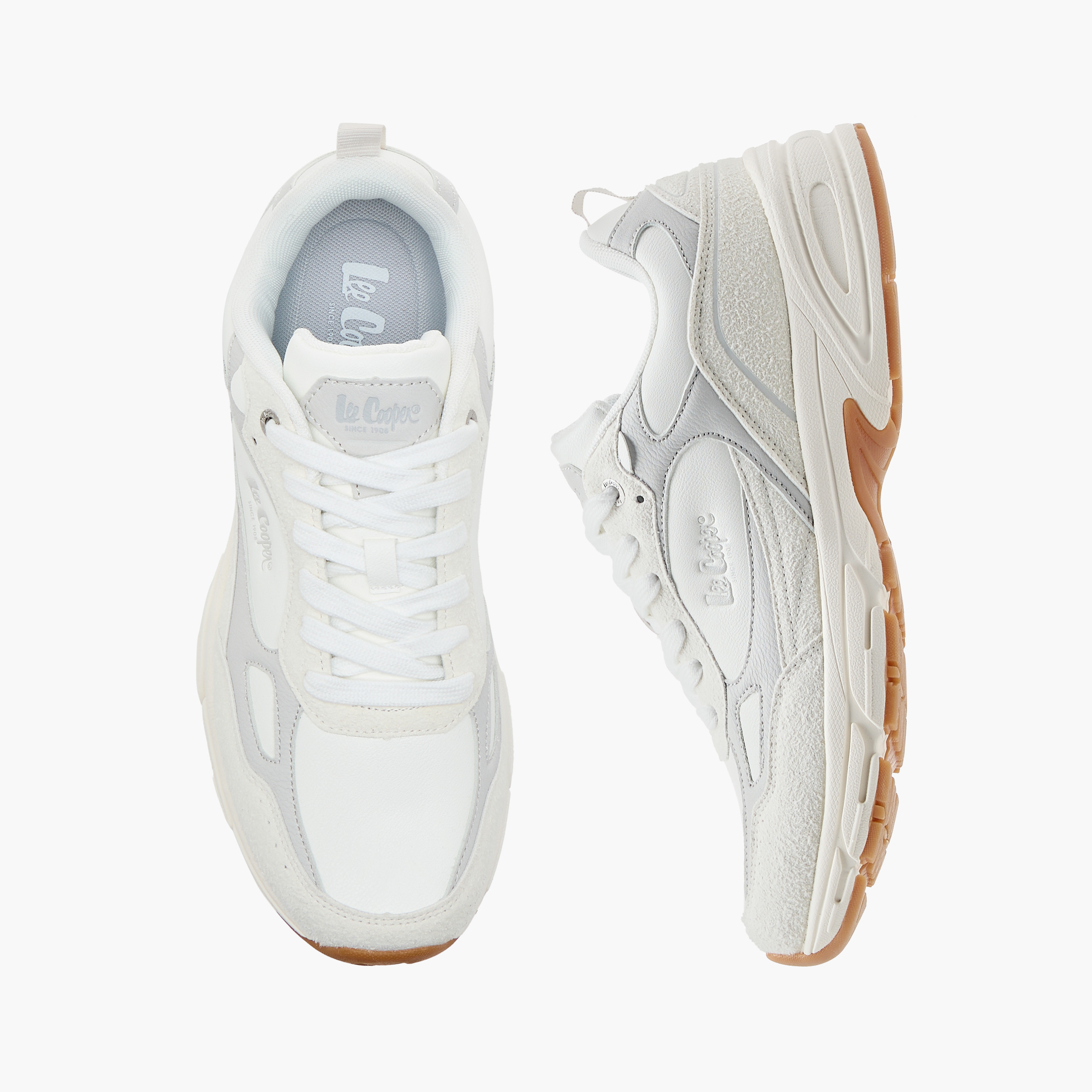 Lee Cooper Men's Panelled Lace-Up Sneakers-men-shoes-sneakers-image-1