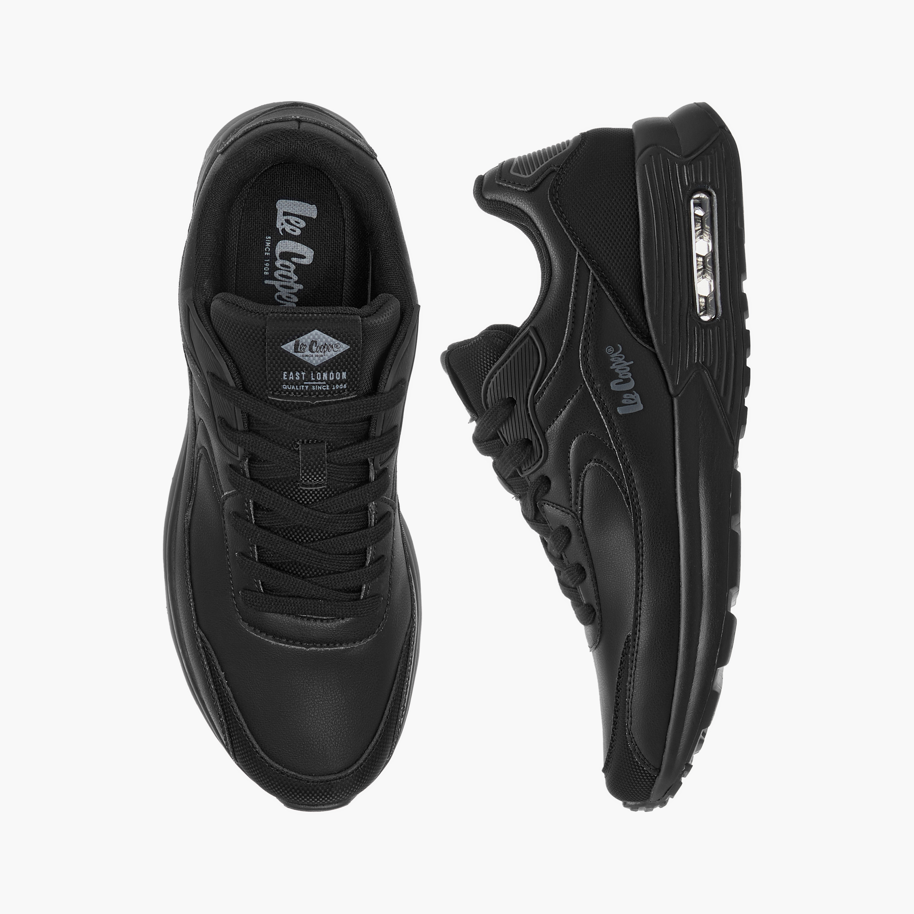 Lee Cooper Men's Logo Detail Sneakers with Lace-Up Closure-men-shoes-sneakers-image-1