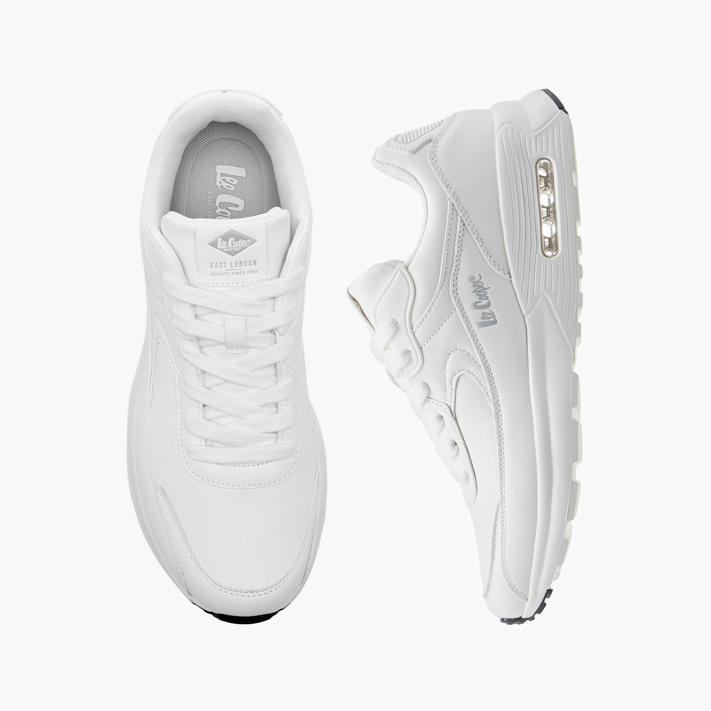 Lee Cooper Men's Logo Detail Sneakers with Lace-Up Closure-men-shoes-sneakers-image-1